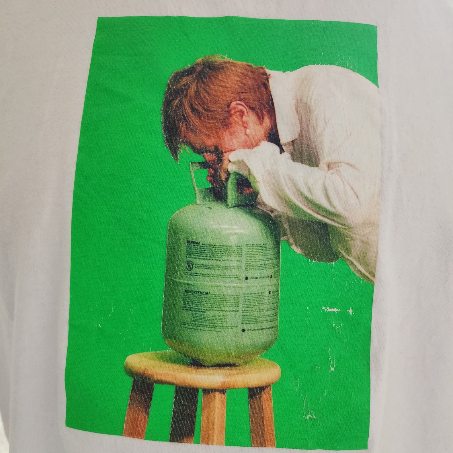 Supreme Mark Leckey Greenscreen T-Shirt White - 23FW 착용 스타일