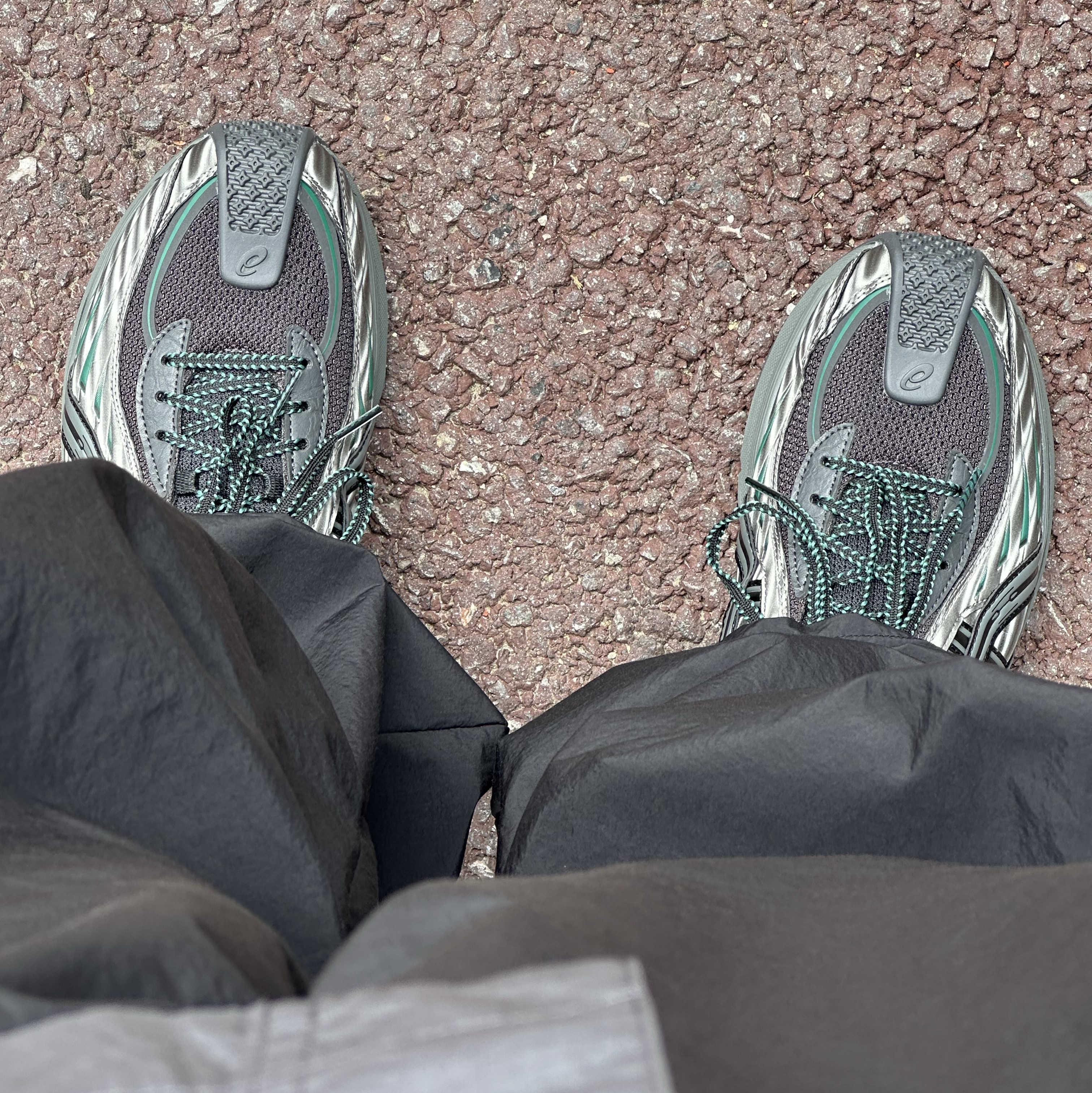 (W) Asics x Kiko Kostadinov Gel-Flammae Grey Black 착용 스타일