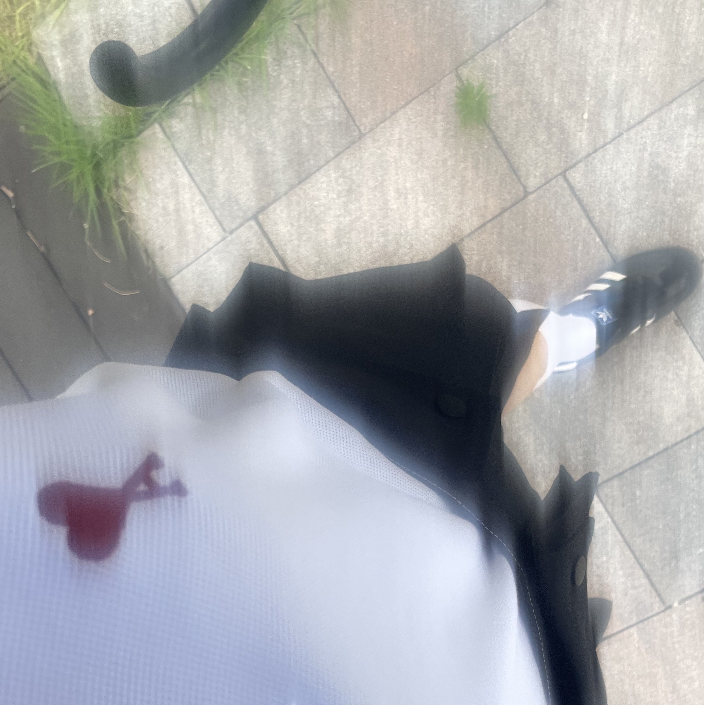 AMI de Coeur Polo Shirt White, Adidas Samba OG Black White Gum 착용 스타일