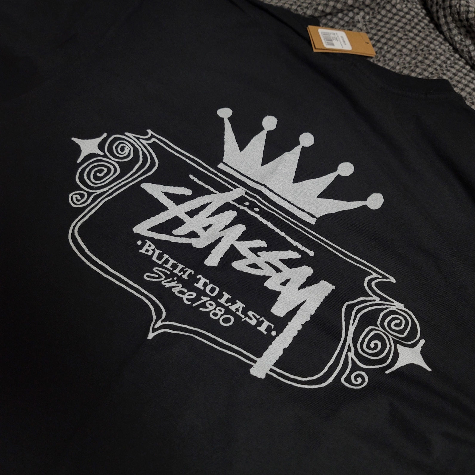 Stussy Built To Last Pigment Dyed T-Shirt Black 착용 스타일 - 1