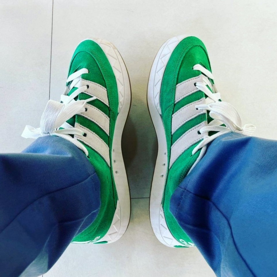 Adidas Adimatic Green 착용 스타일