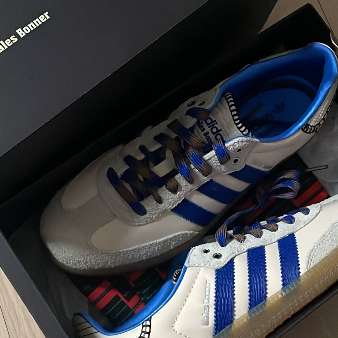 Adidas x Wales Bonner Samba Wonder Clay Royal Blue 착용 스타일