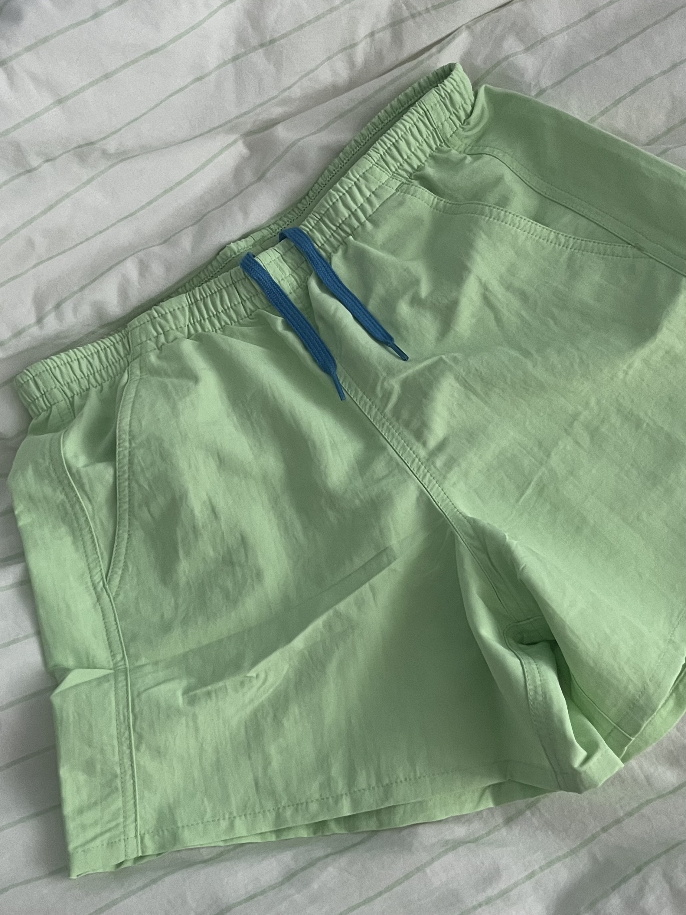(W) Patagonia Baggies Shorts 5 Inch Salamander Green 착용 스타일 - 3