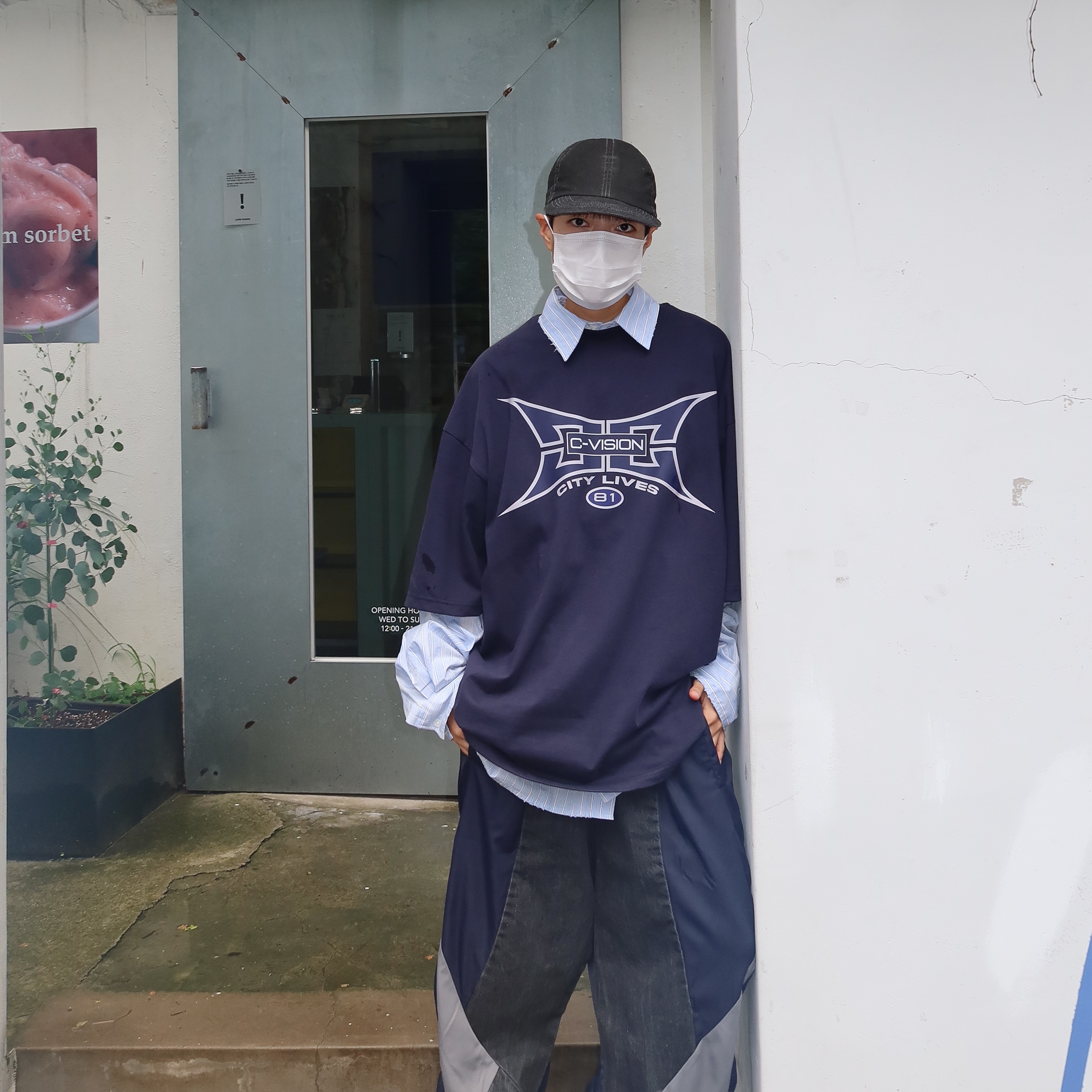 Civision by CSC City Lives 81 T-Shirt Navy, Civision by CSC Hybrid Track Pants Ver.2 착용 스타일 - 5