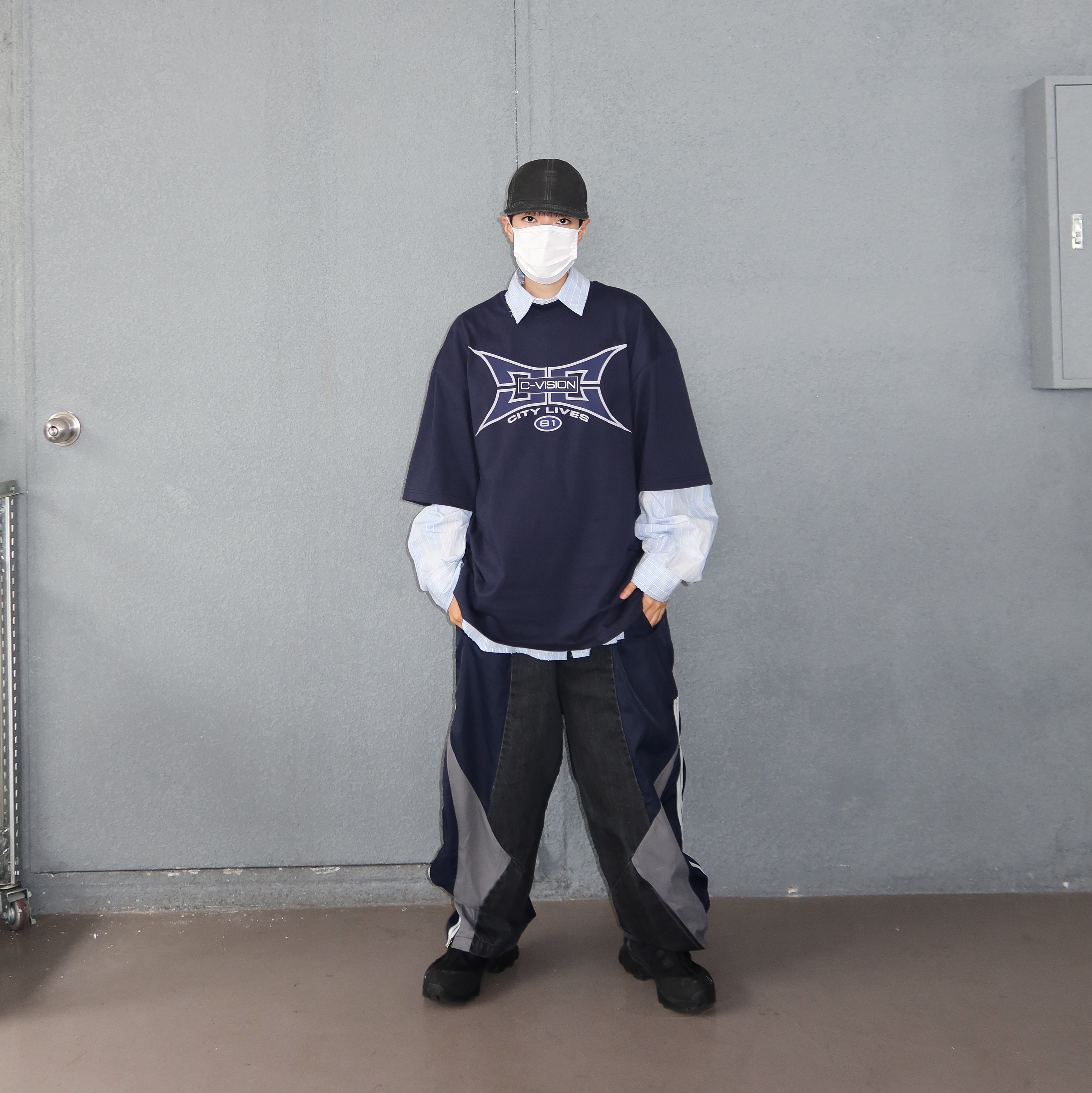 Civision by CSC City Lives 81 T-Shirt Navy, Civision by CSC Hybrid Track Pants Ver.2 착용 스타일 - 1