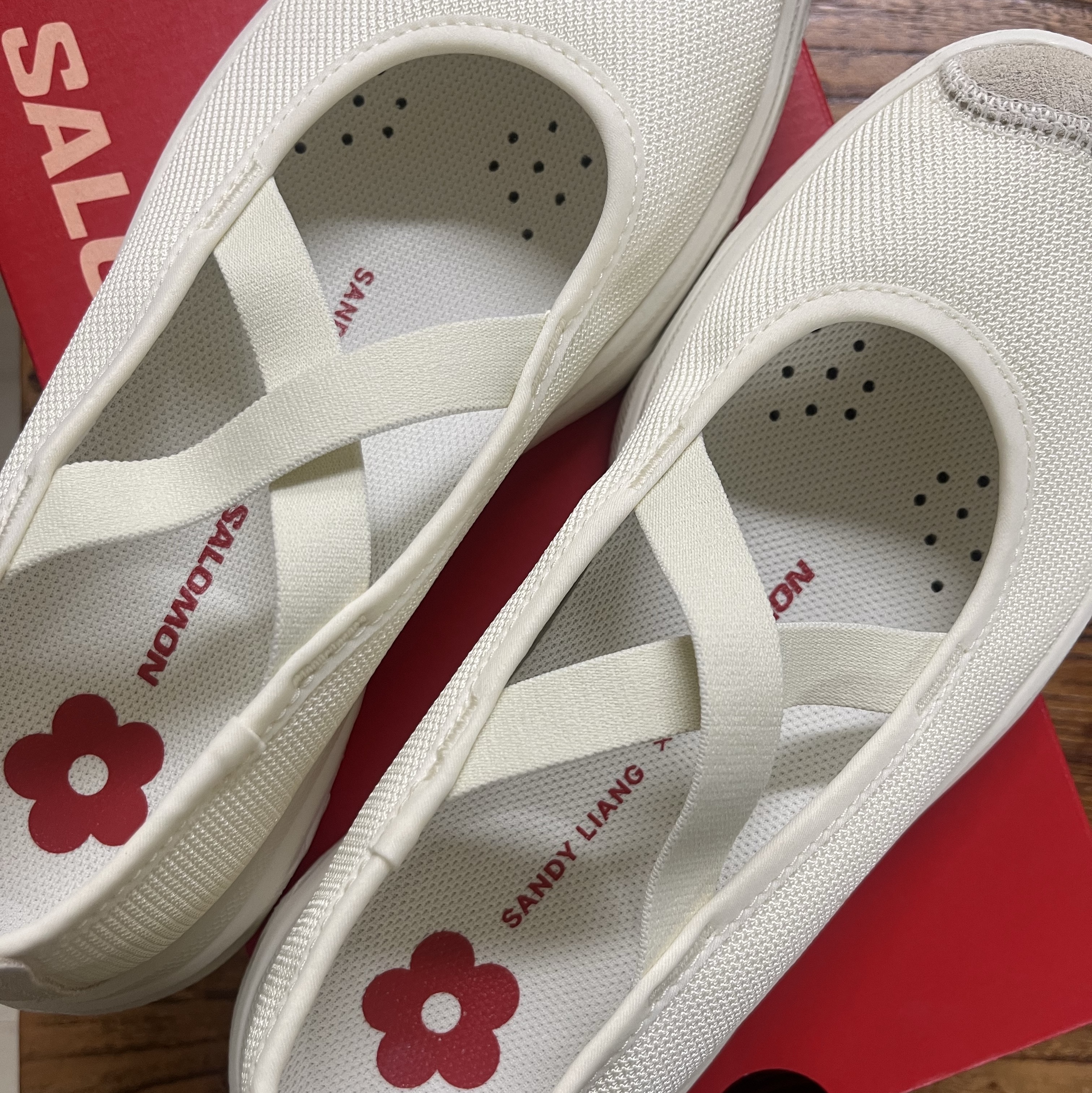 Salomon x Sandy Liang RX Marie Jeanne Vanilla Ice 착용 스타일