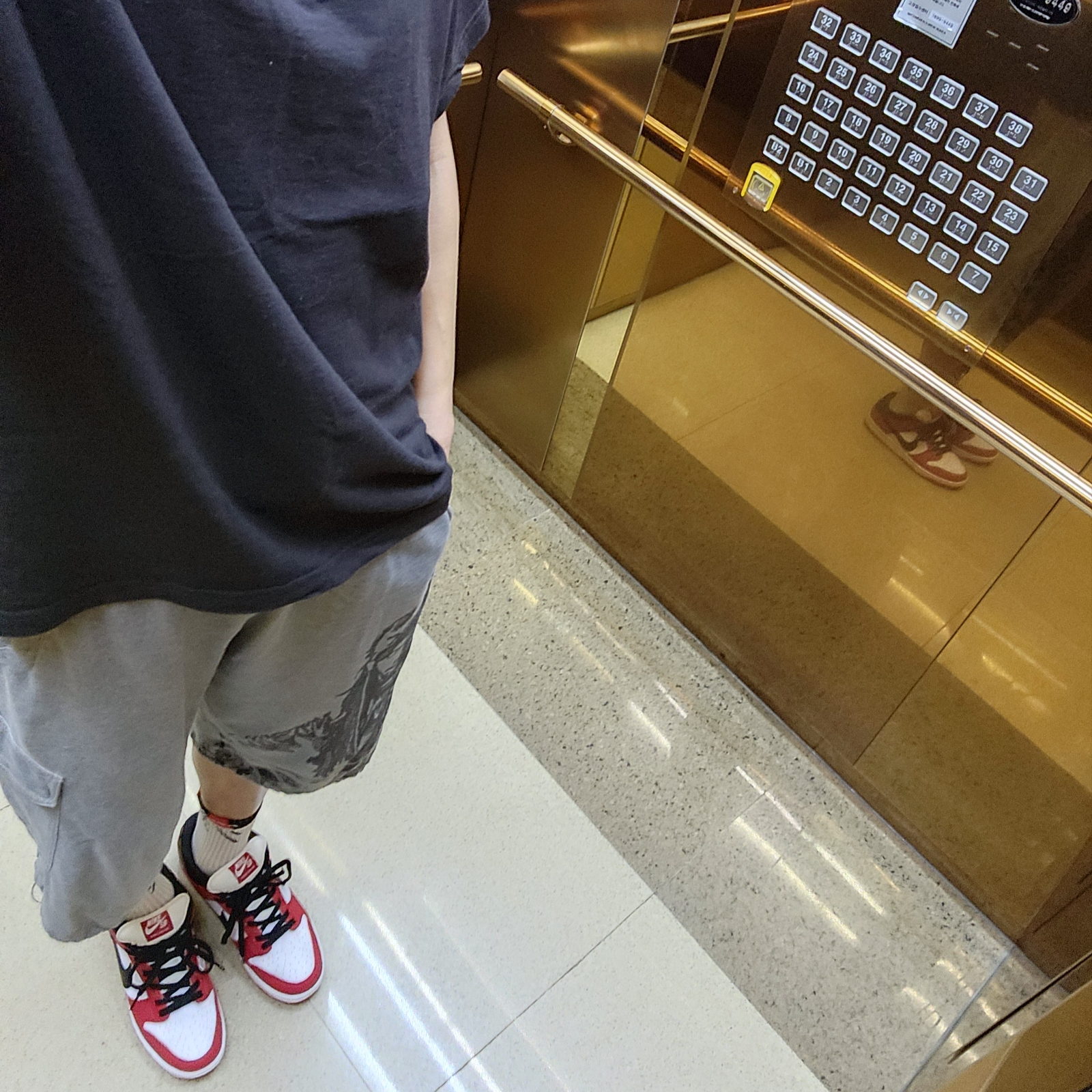 Nike SB Dunk Low Pro Chicago 착용 스타일 - 1
