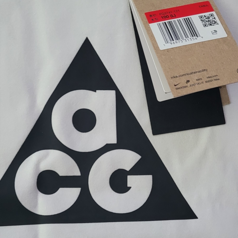 Nike ACG HBR Short Sleeve T-Shirt Summit White - Asia 착용 스타일