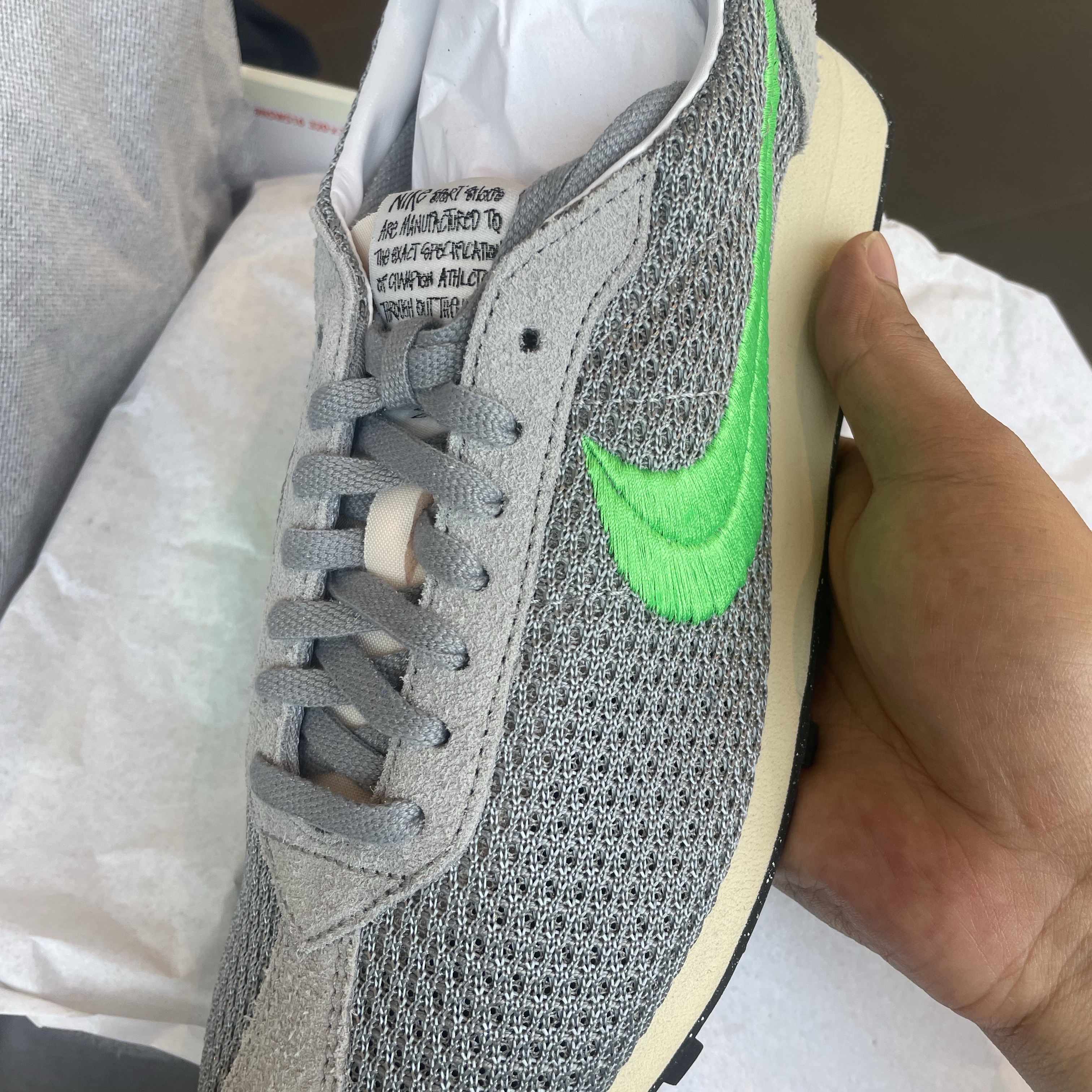 Nike x Stussy LD-1000 SP Particle Gray Green Fossil 착용 스타일 - 2