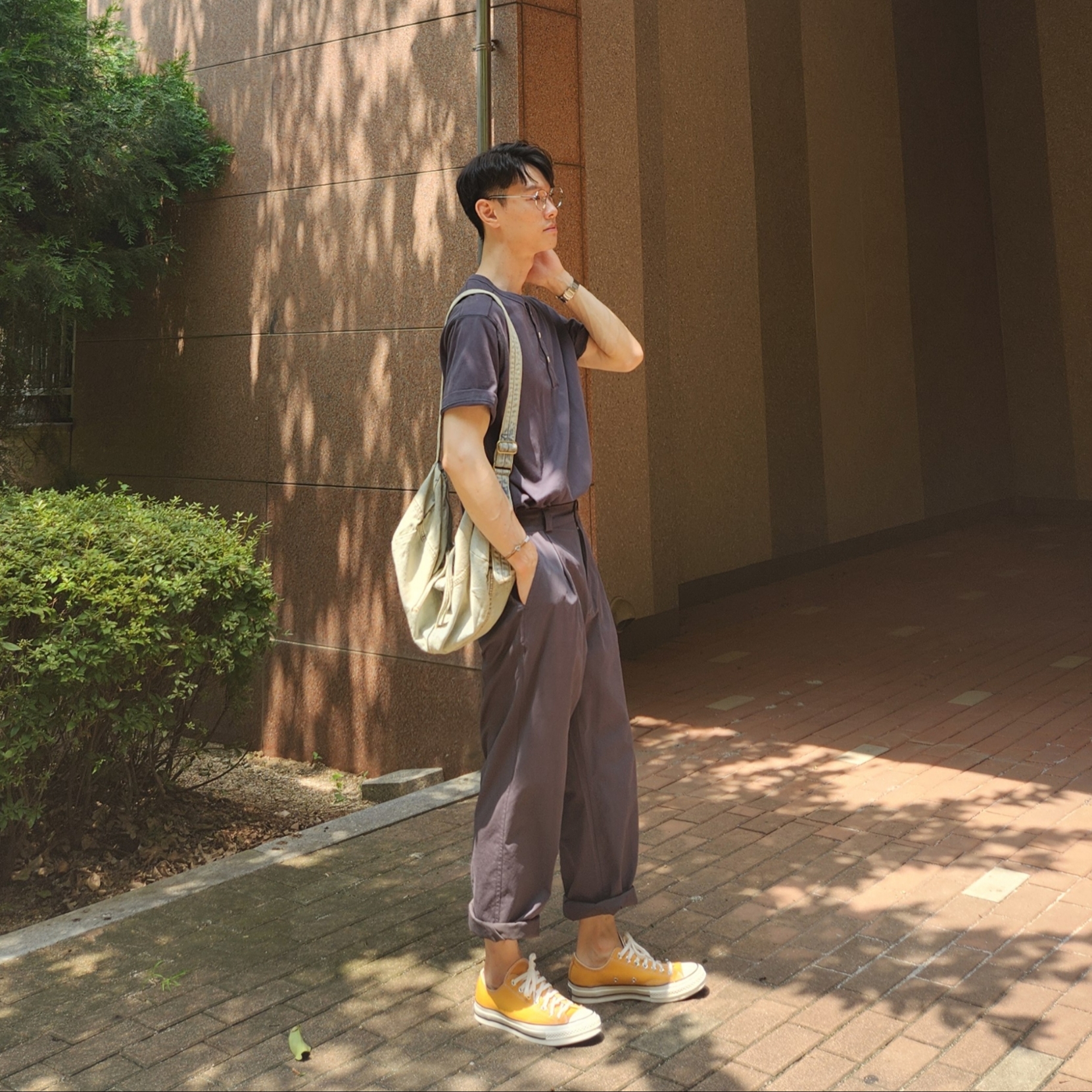 Converse Chuck 70 Ox Vintage Canvas Sunflower 착용 스타일