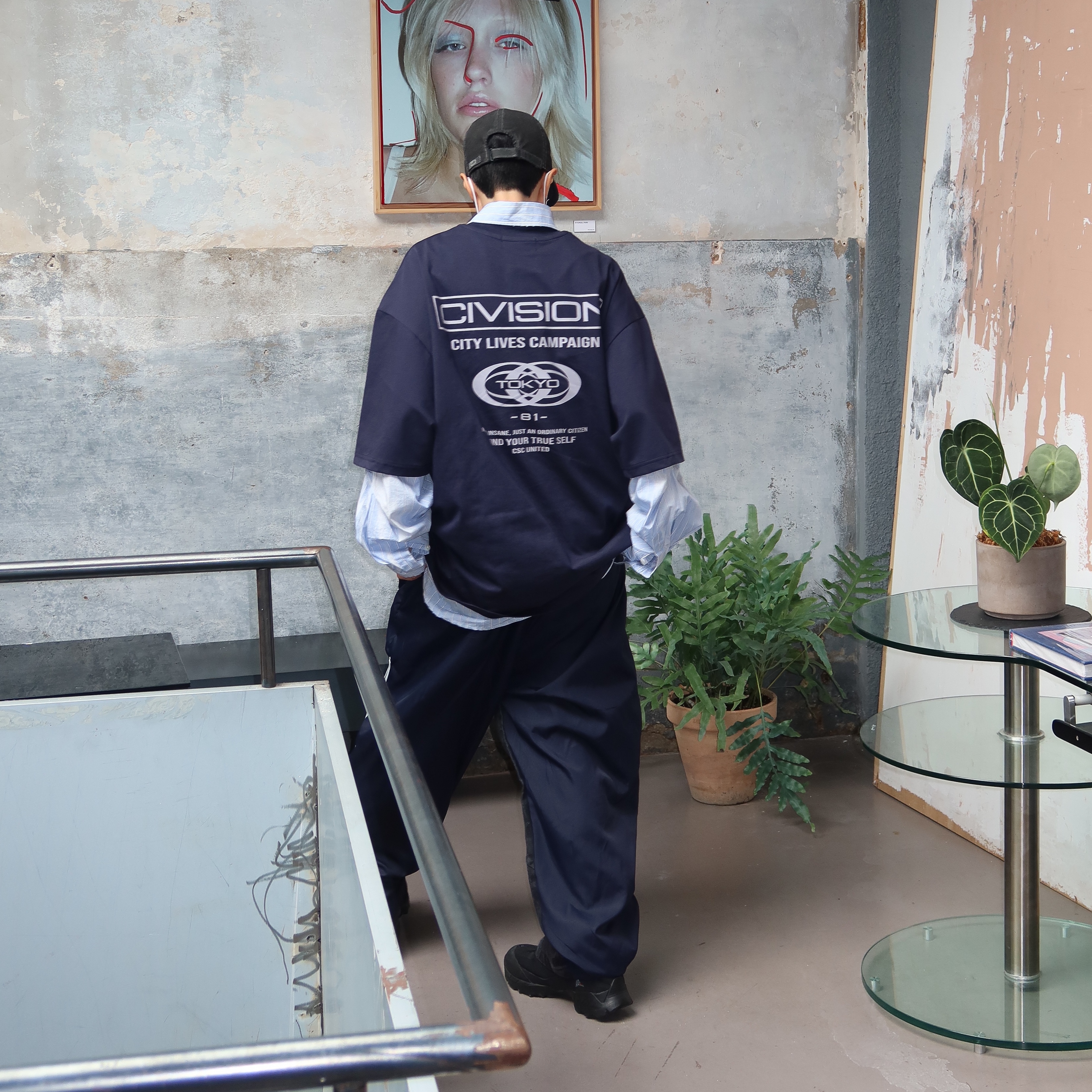 Civision by CSC City Lives 81 T-Shirt Navy, Civision by CSC Hybrid Track Pants Ver.2 착용 스타일 - 4