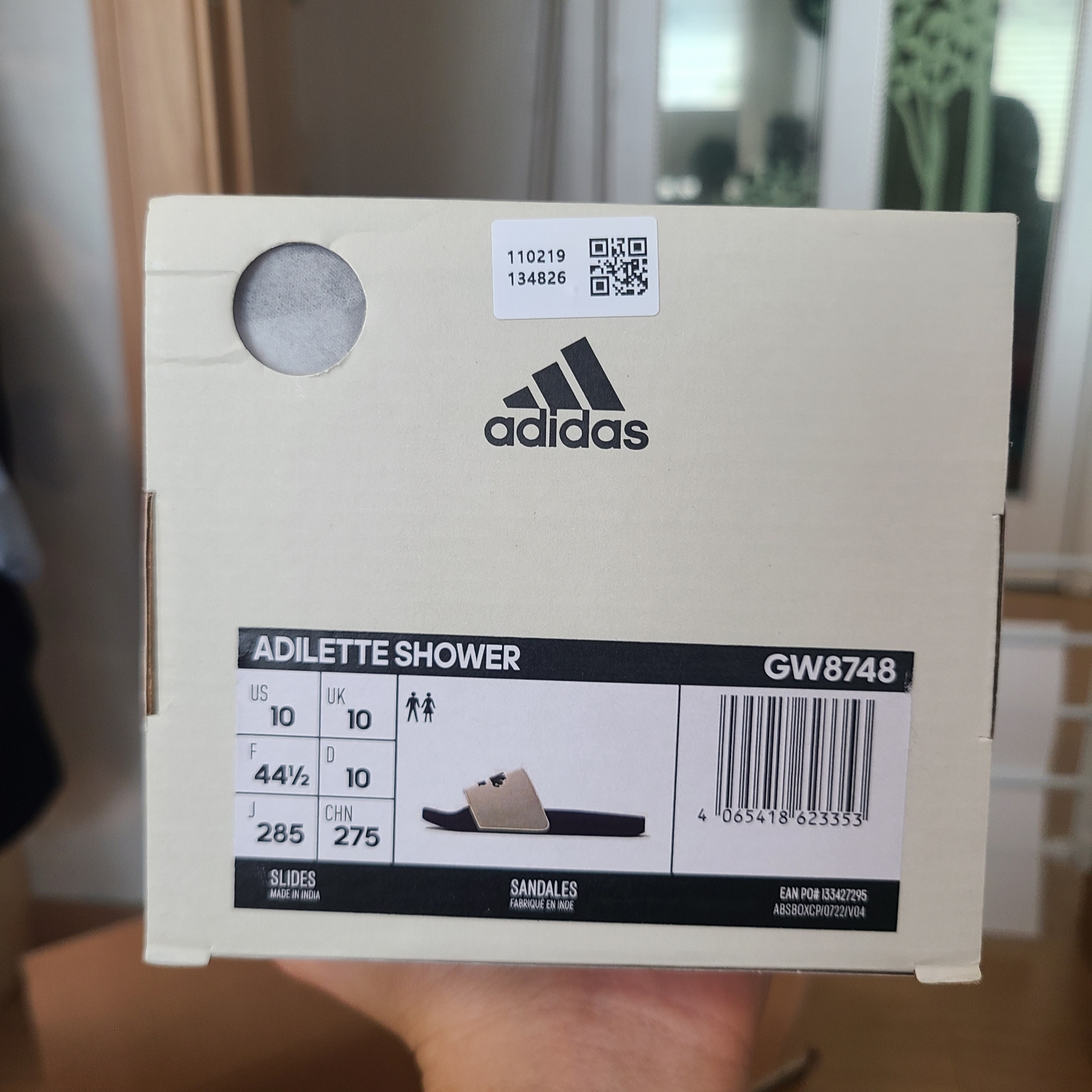 Adidas Adilette Shower Slide Shadow Navy 착용 스타일 - 5