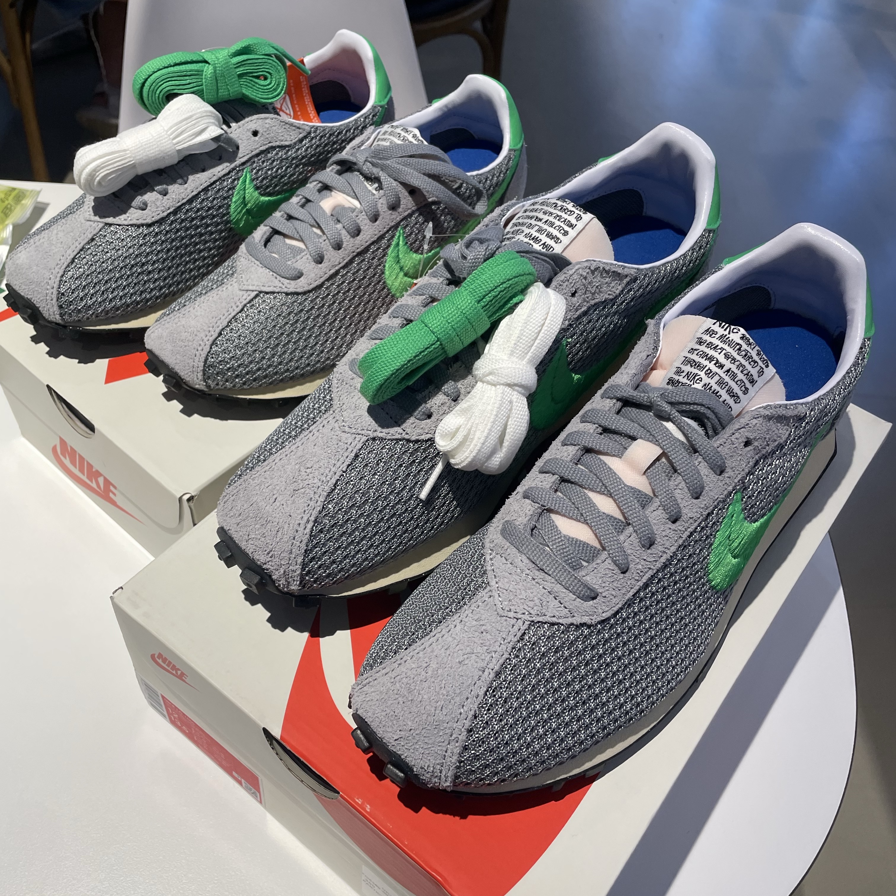 Nike x Stussy LD-1000 SP Particle Gray Green Fossil 착용 스타일 - 1