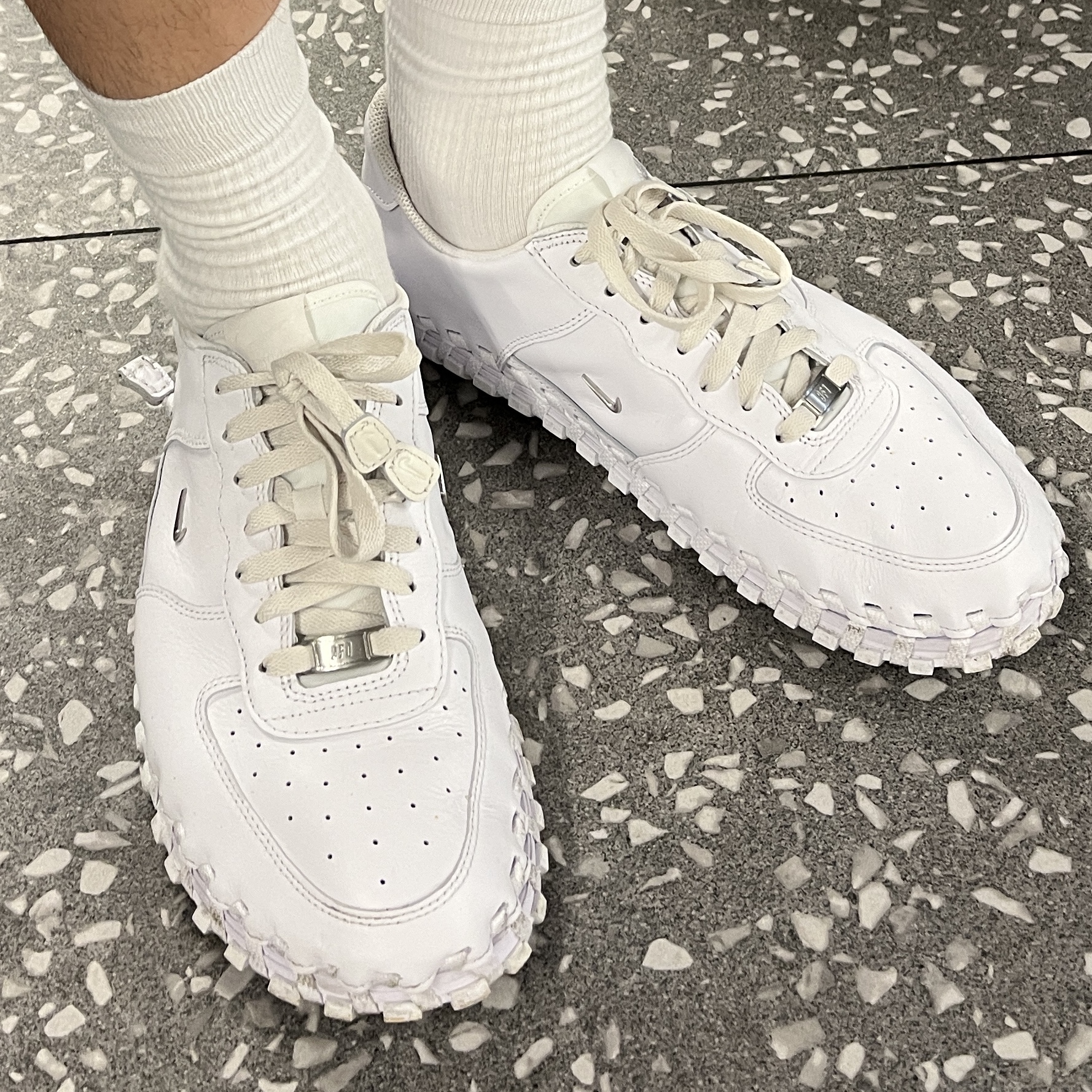 Nike x Jacquemus J Force 1 Low LX SP White 착용 스타일