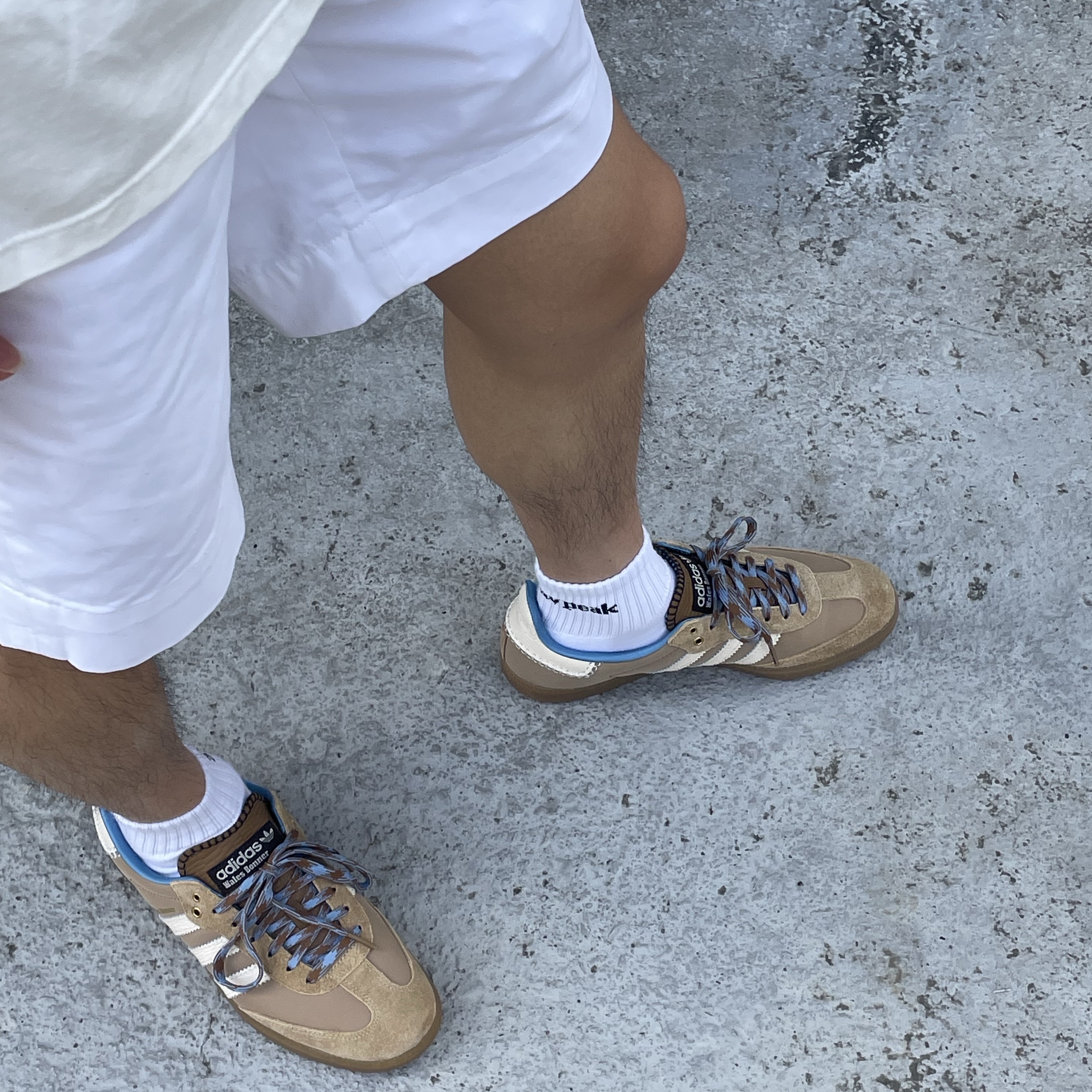 Adidas x Wales Bonner Samba Supplier Colour Wonder White 착용 스타일