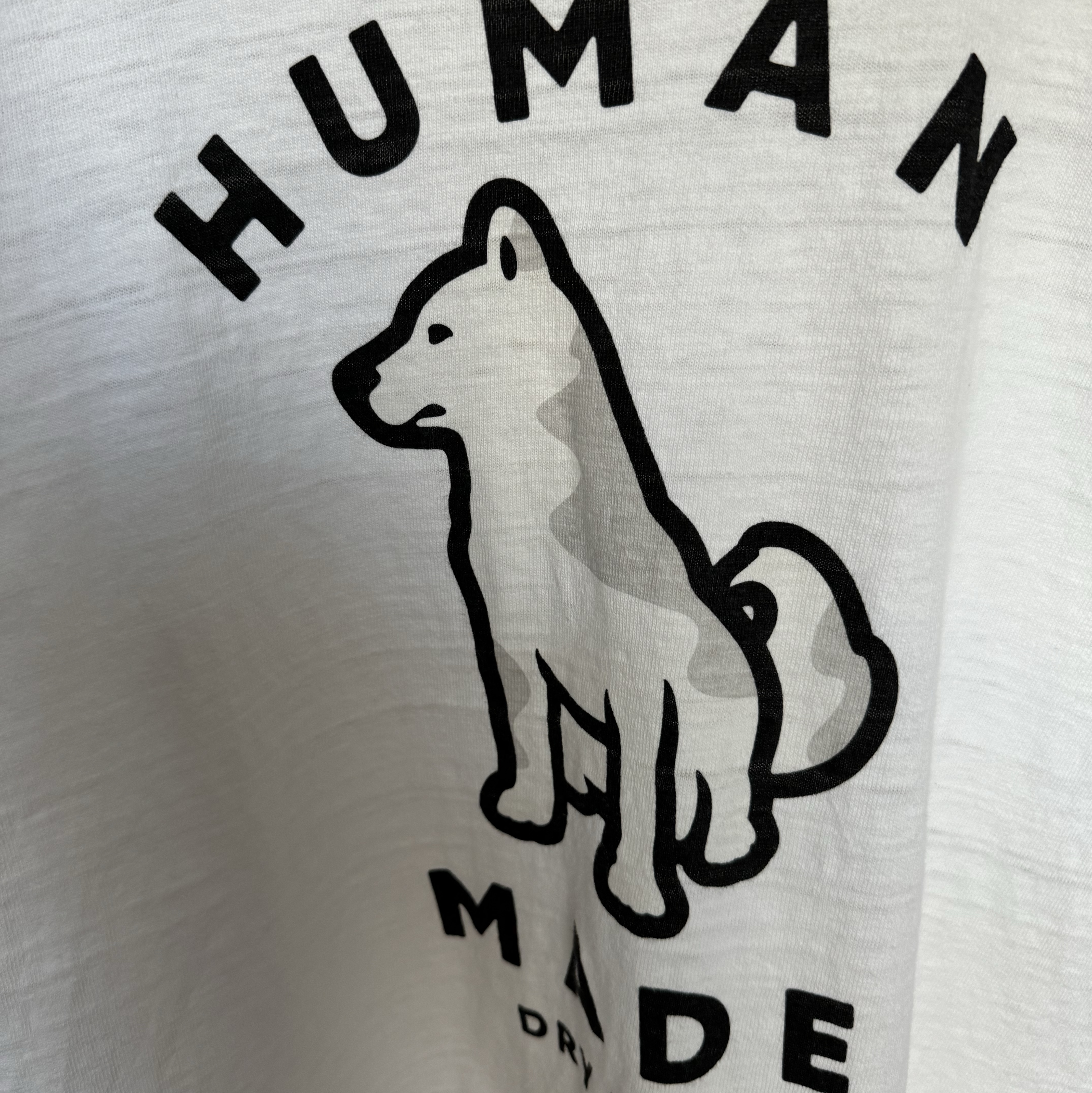 Human Made Worksout 20th Anniversary Jindo Dog Graphic T-Shirt White 착용 스타일