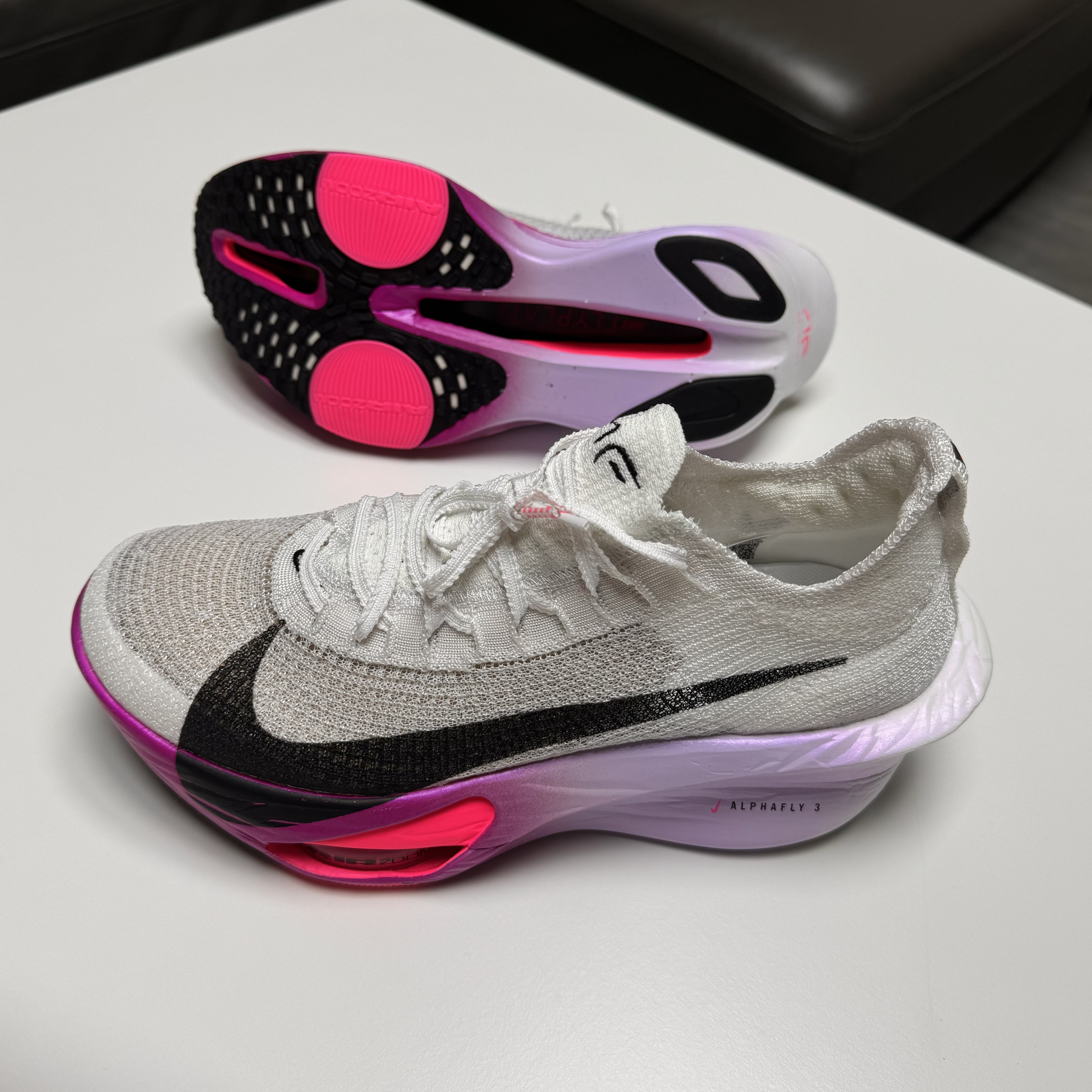 Nike Air Zoom Alphafly Next% 3 Hyper Pink 착용 스타일 - 4