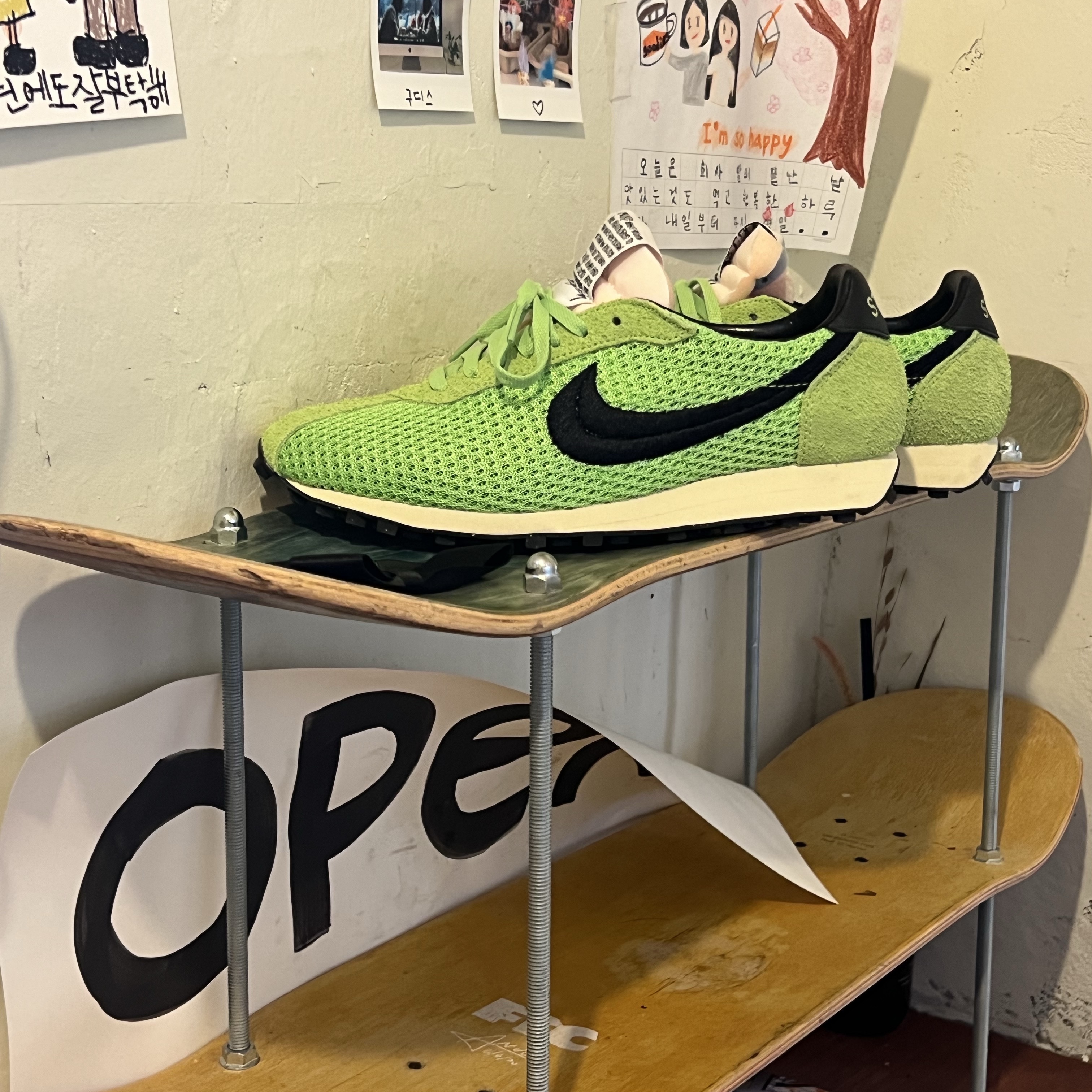Nike x Stussy LD-1000 SP Action Green and Black 착용 스타일
