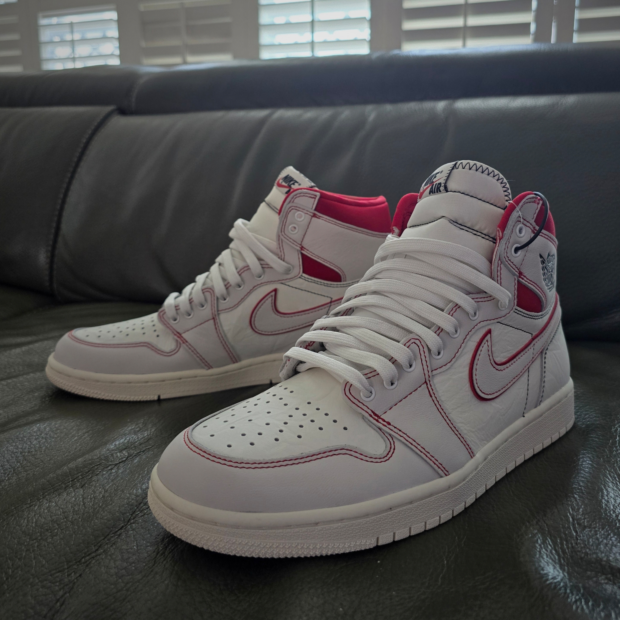 Jordan 1 Retro High Phantom Gym Red 착용 스타일 - 2