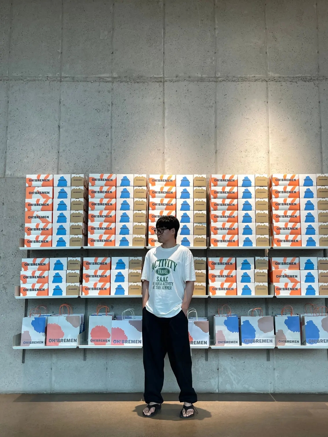 Oofos OOriginal Black 착용 스타일 - 2