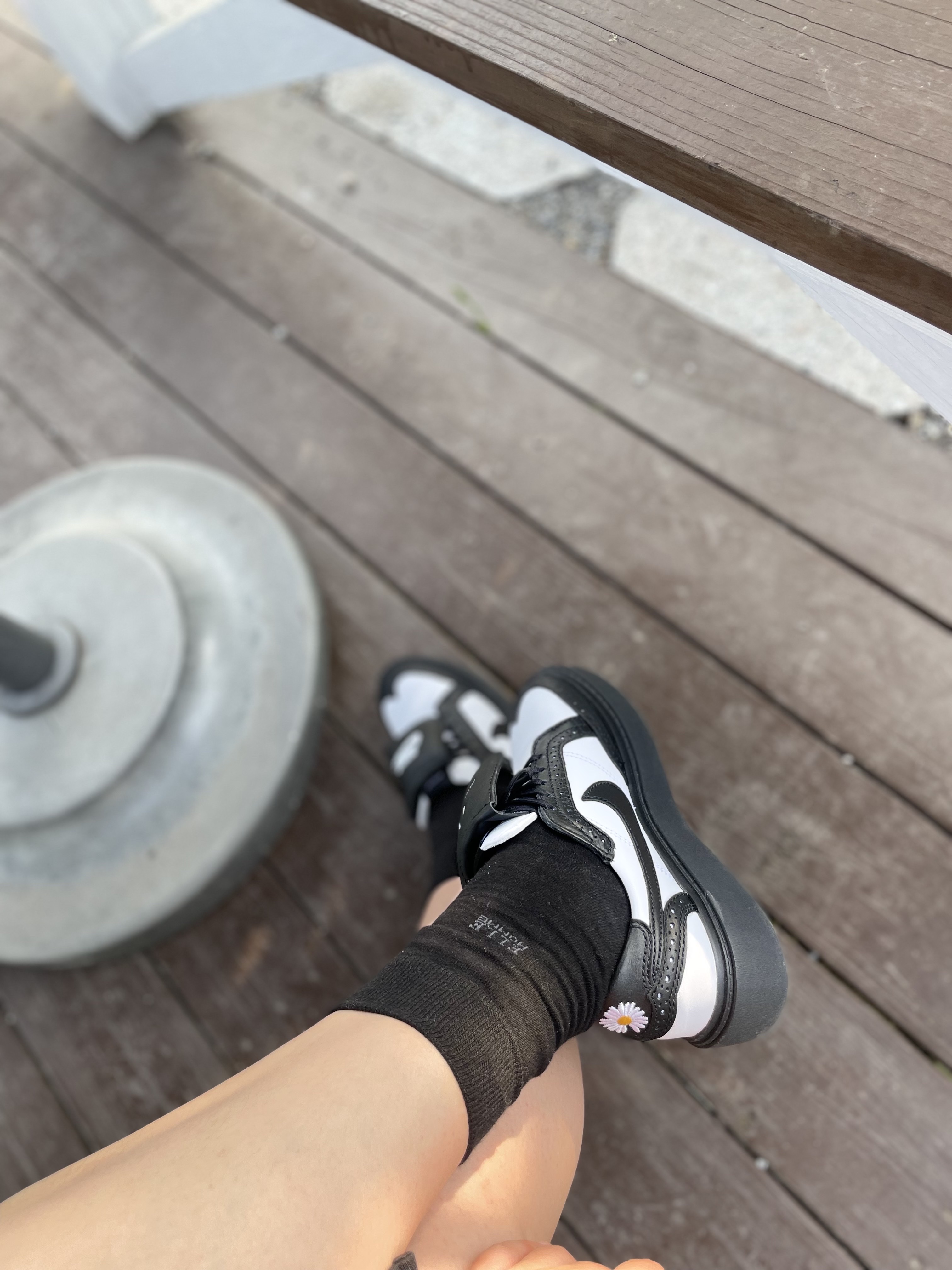 Nike x Peaceminusone Kwondo1 Black and White 착용 스타일 - 2