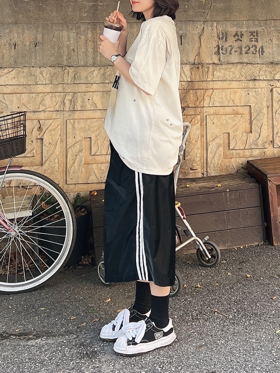 Maison Mihara Yasuhiro Blakey OG Sole Canvas Low-top Sneakers Black White, [프리오더] Polyteru 925 Silver Bracelet 002 Hanabi Star Silver 착용 스타일 - 1