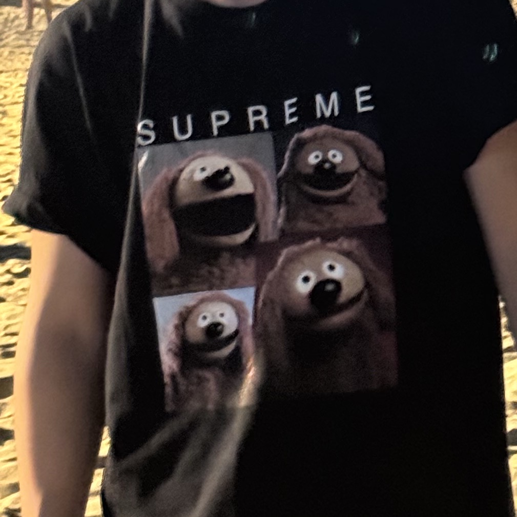 Supreme Rowlf T-Shirt Black - 24SS 착용 스타일 - 2