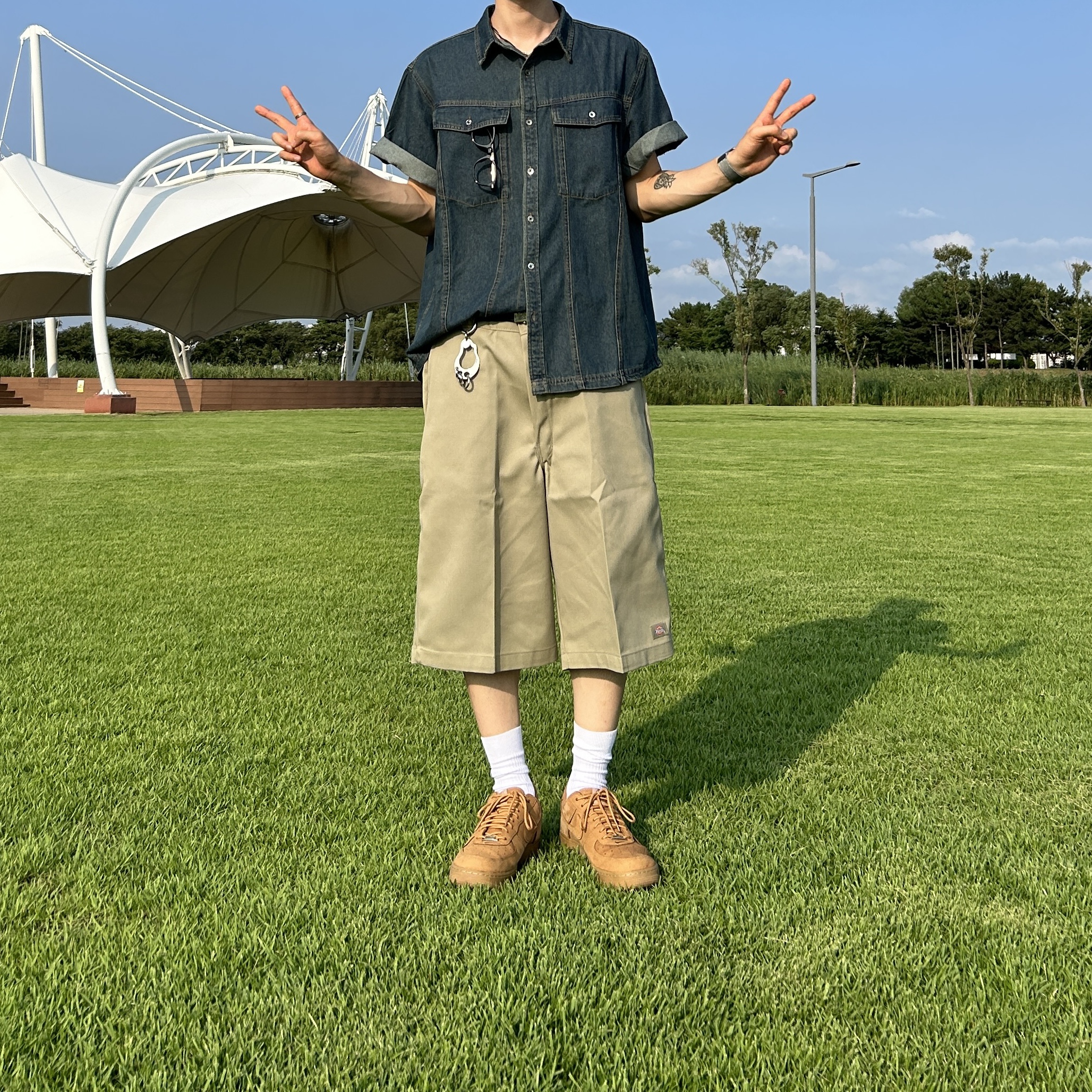 Nike x Supreme Air Force 1 Low Flax 착용 스타일 - 4