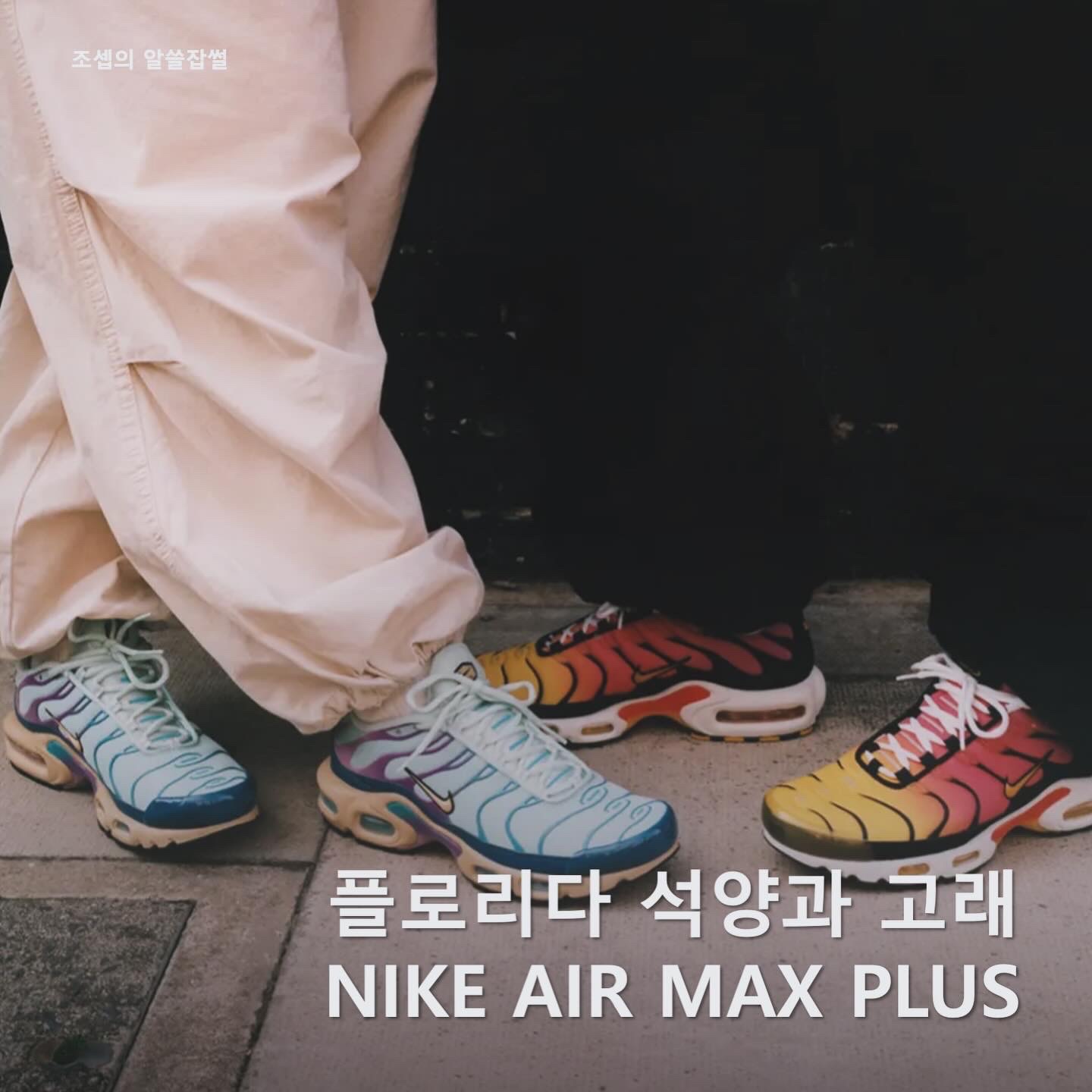 Nike Air Max Plus Gold and Raspberry Red, Nike Air Max Plus TNPO Wolf Grey and Black 착용 스타일 - 1