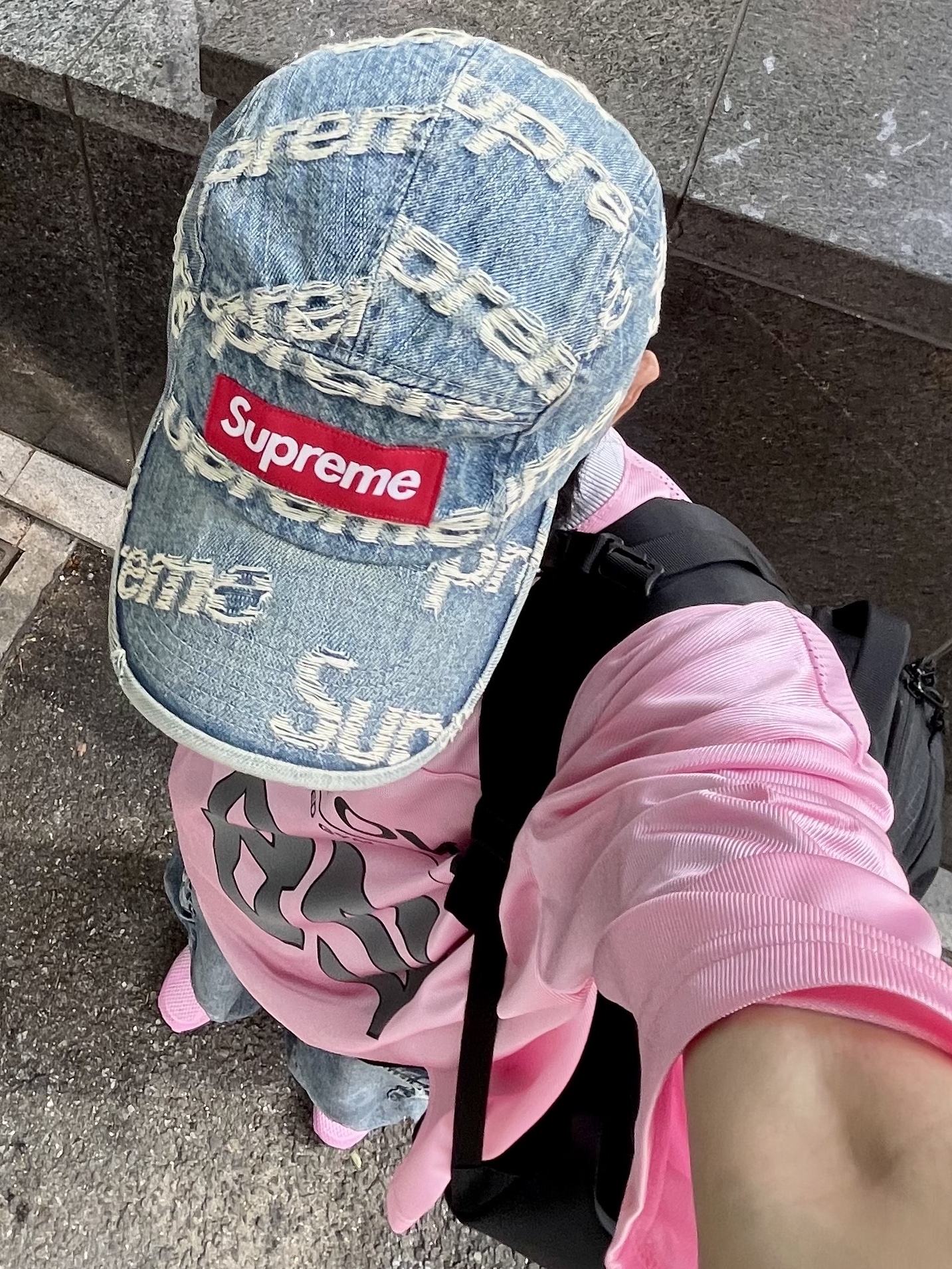 Nike x Stussy Air Max 2013 Psychic Pink, Supreme Backpack Black - 23FW 착용 스타일 - 2