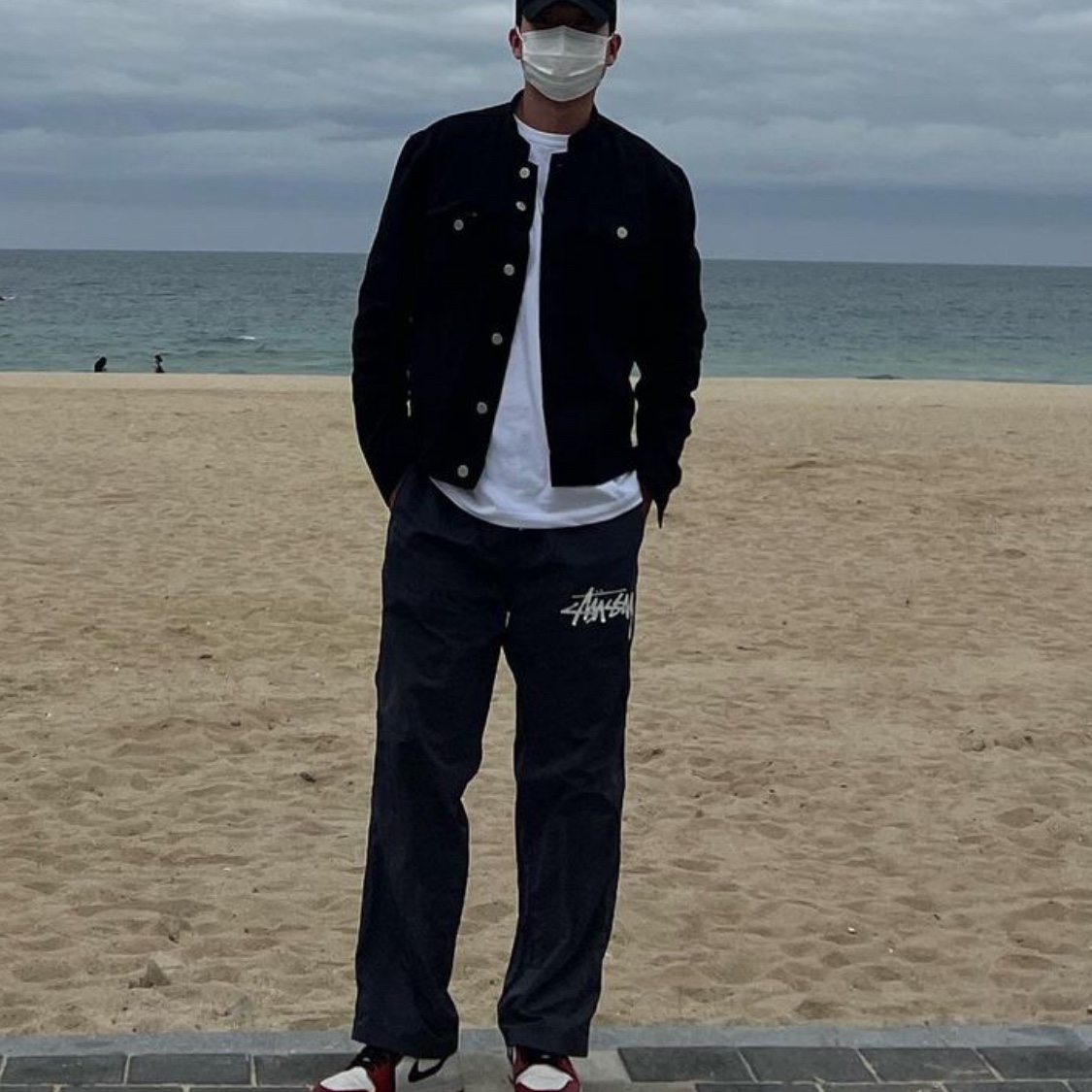 Nike x Stussy Beach Pants Off Noir 착용 스타일