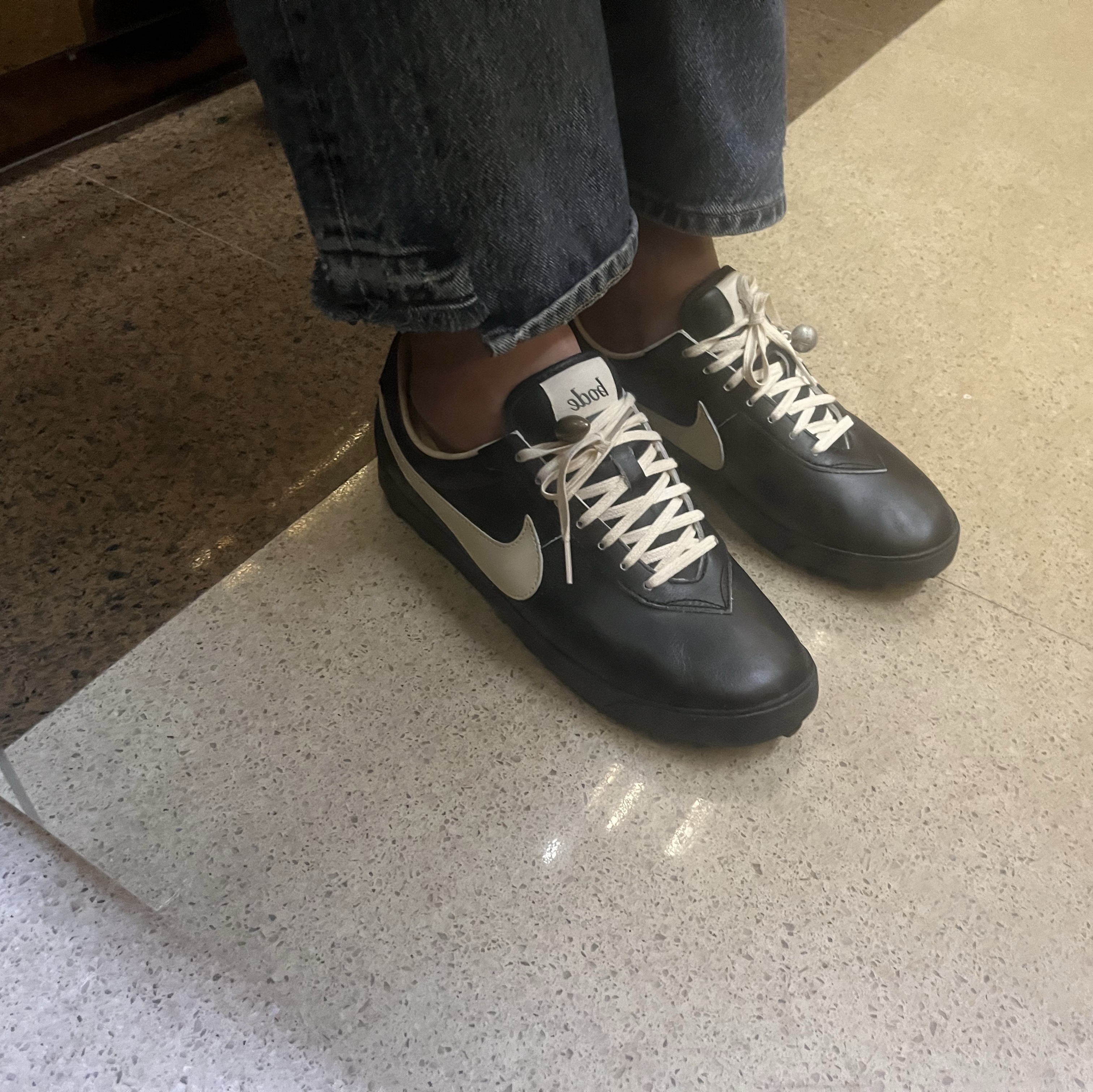 Nike x Bode Astrograbber SP Black and Coconut Milk, Levi's LVC 1955 Japan 501 Jean Blackjack Blue 착용 스타일