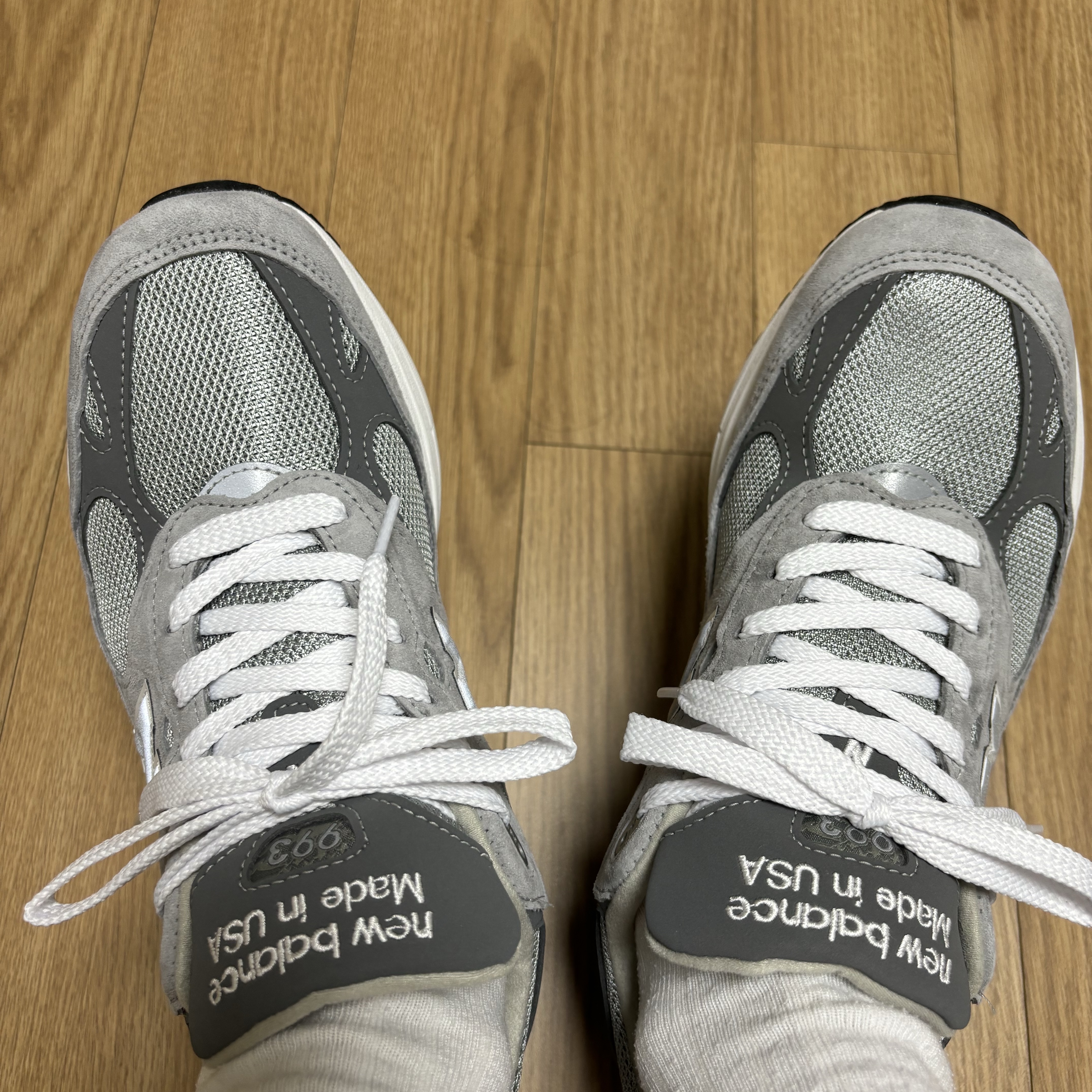 New Balance 993 Made in USA Grey - D Standard 착용 스타일