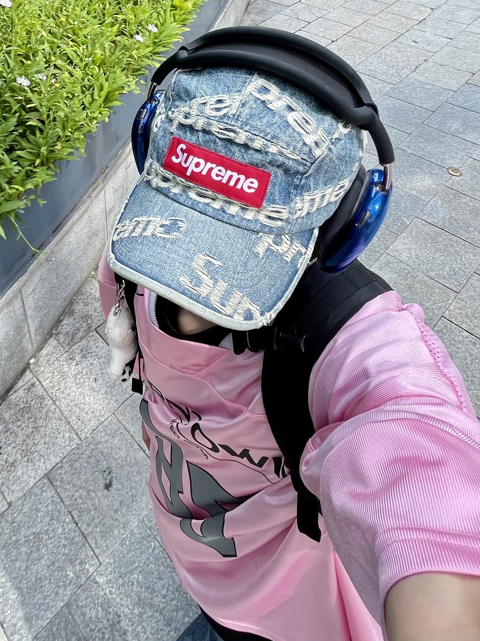 Nike x Stussy Air Max 2013 Psychic Pink, Supreme Backpack Black - 23FW 착용 스타일 - 6