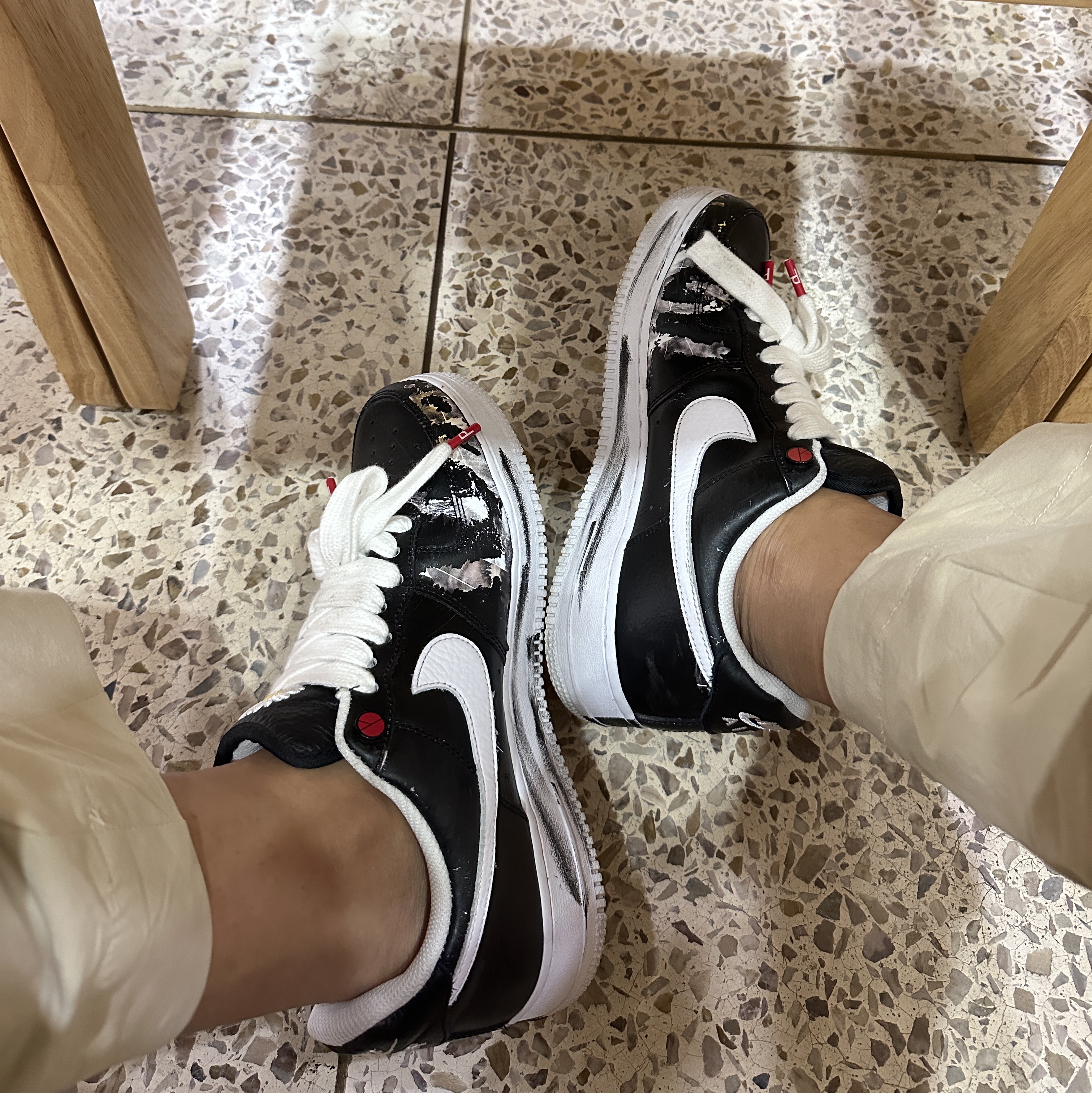Nike x Peaceminusone Air Force 1 Low Para-Noise 착용 스타일