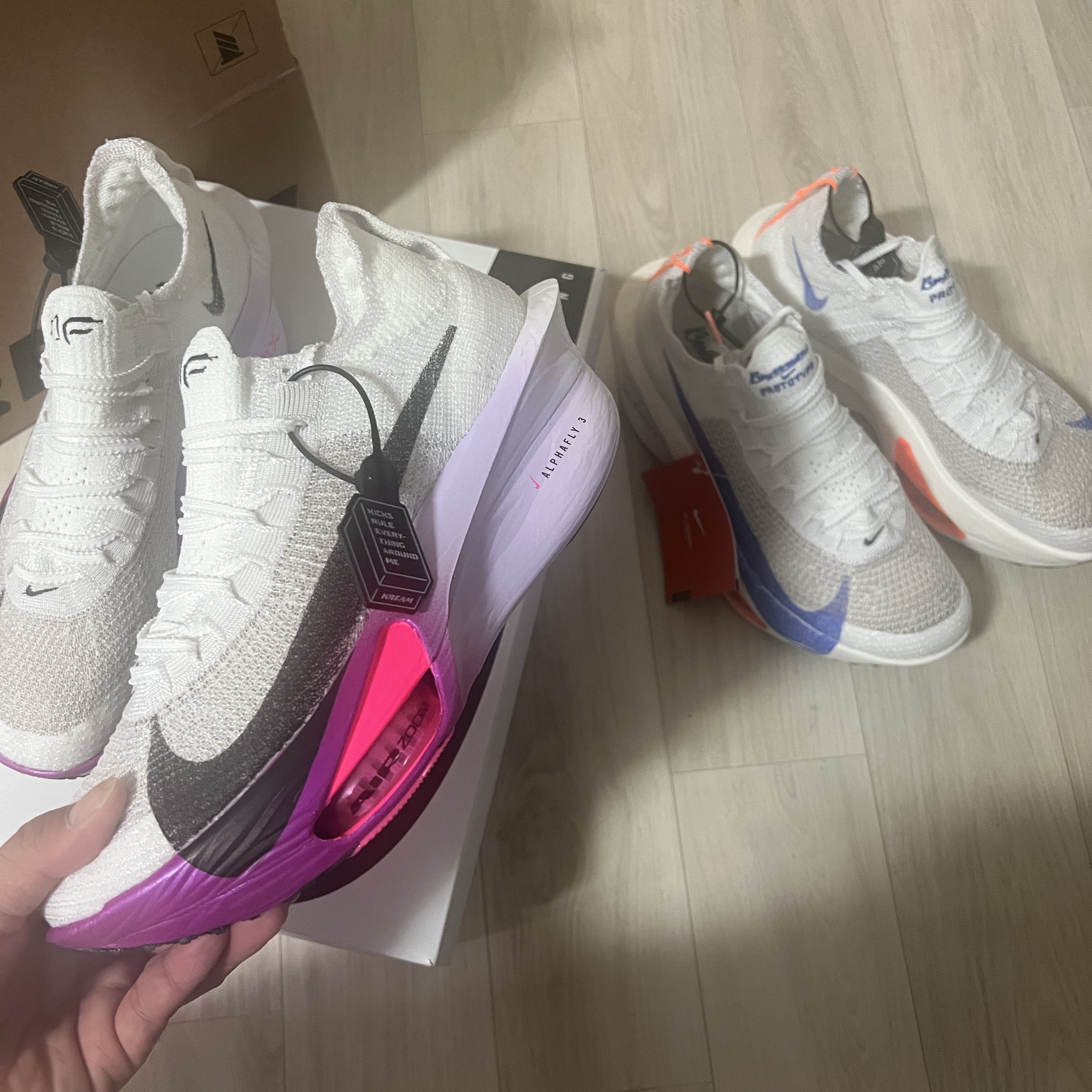 Nike Air Zoom Alphafly Next% 3 Hyper Pink 착용 스타일 - 3