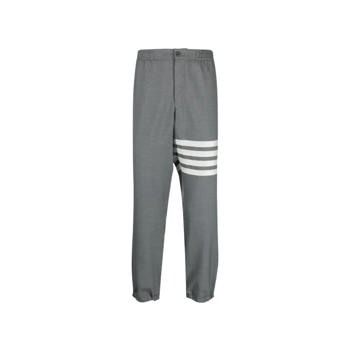 Thom Browne Plain Weave 4-Bar Elastic Waist Track Trouser Medium Grey 상세 이미지 1