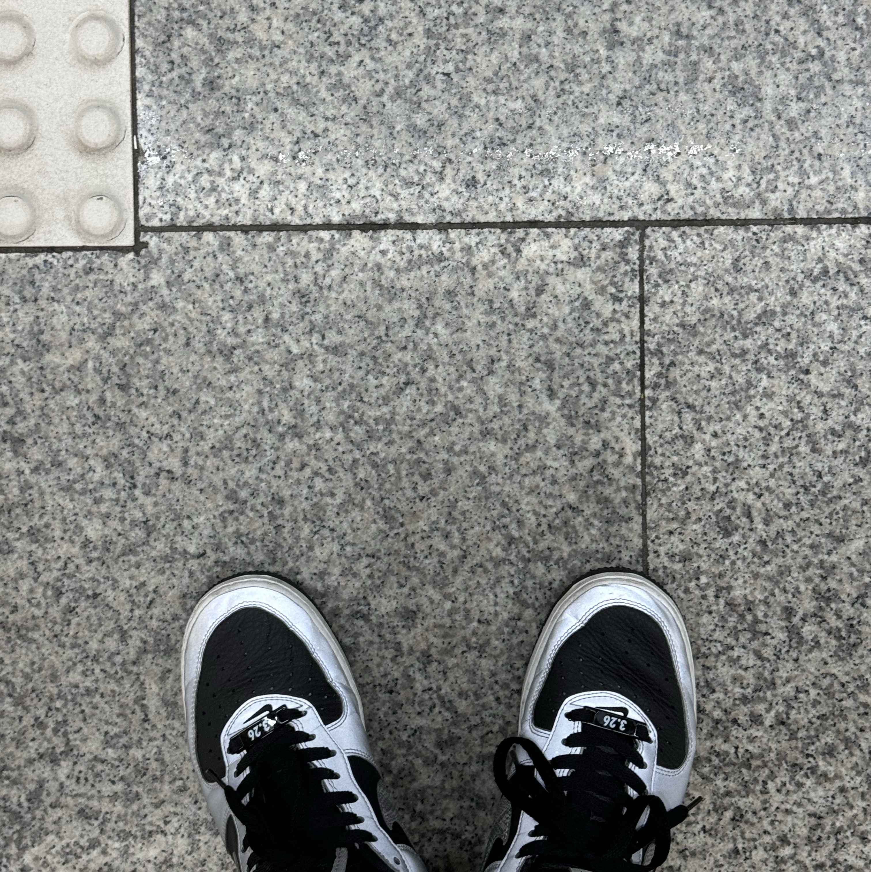Nike Air Force 1 B Silver Snake 착용 스타일