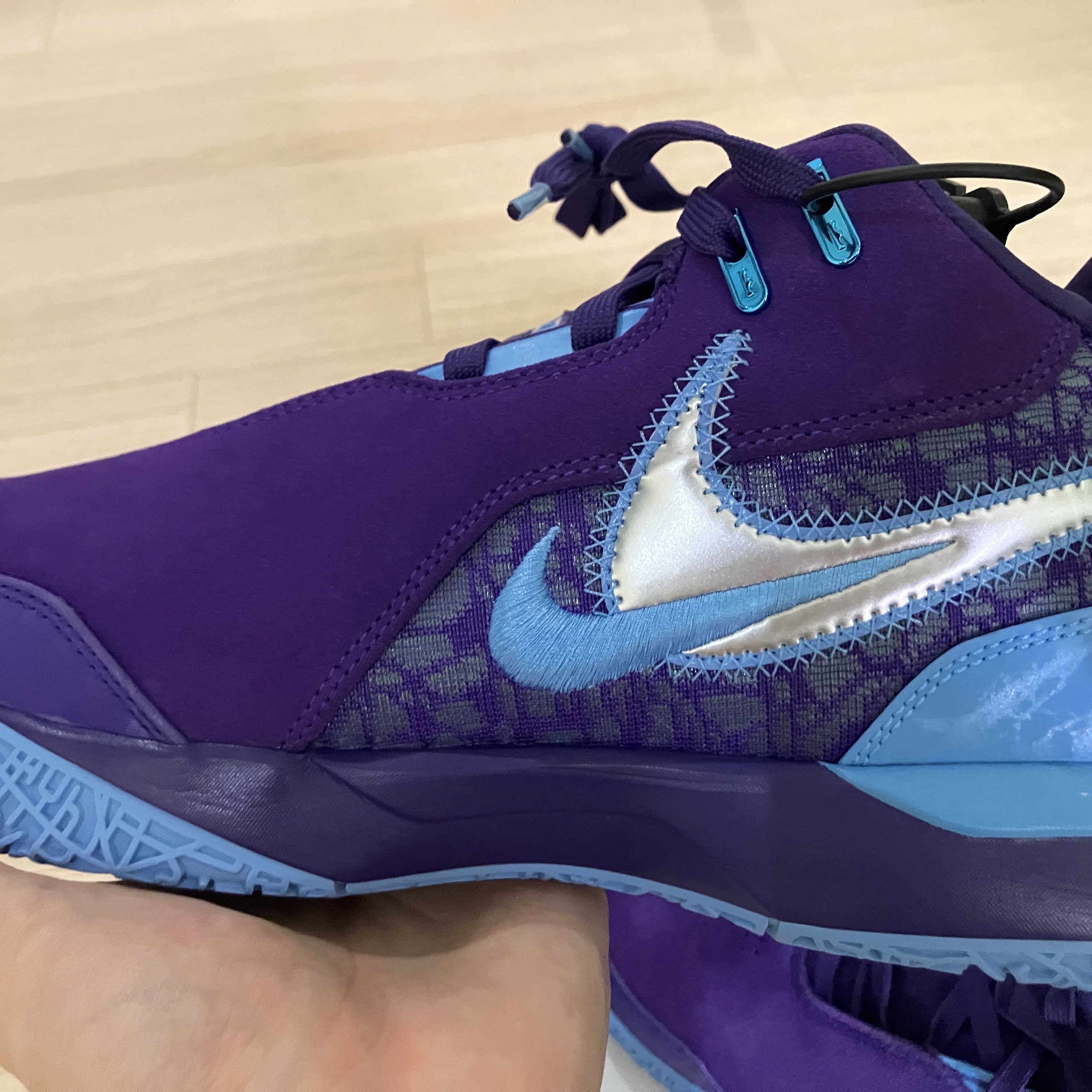 Nike LeBron NXXT Gen AMPD EP Field Purple Metalic Silver 착용 스타일 - 3