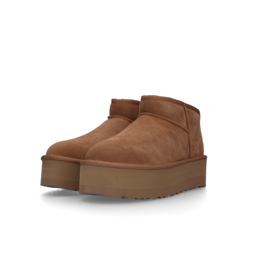 (W) UGG Classic Ultra Mini Platform Boots Chestnut