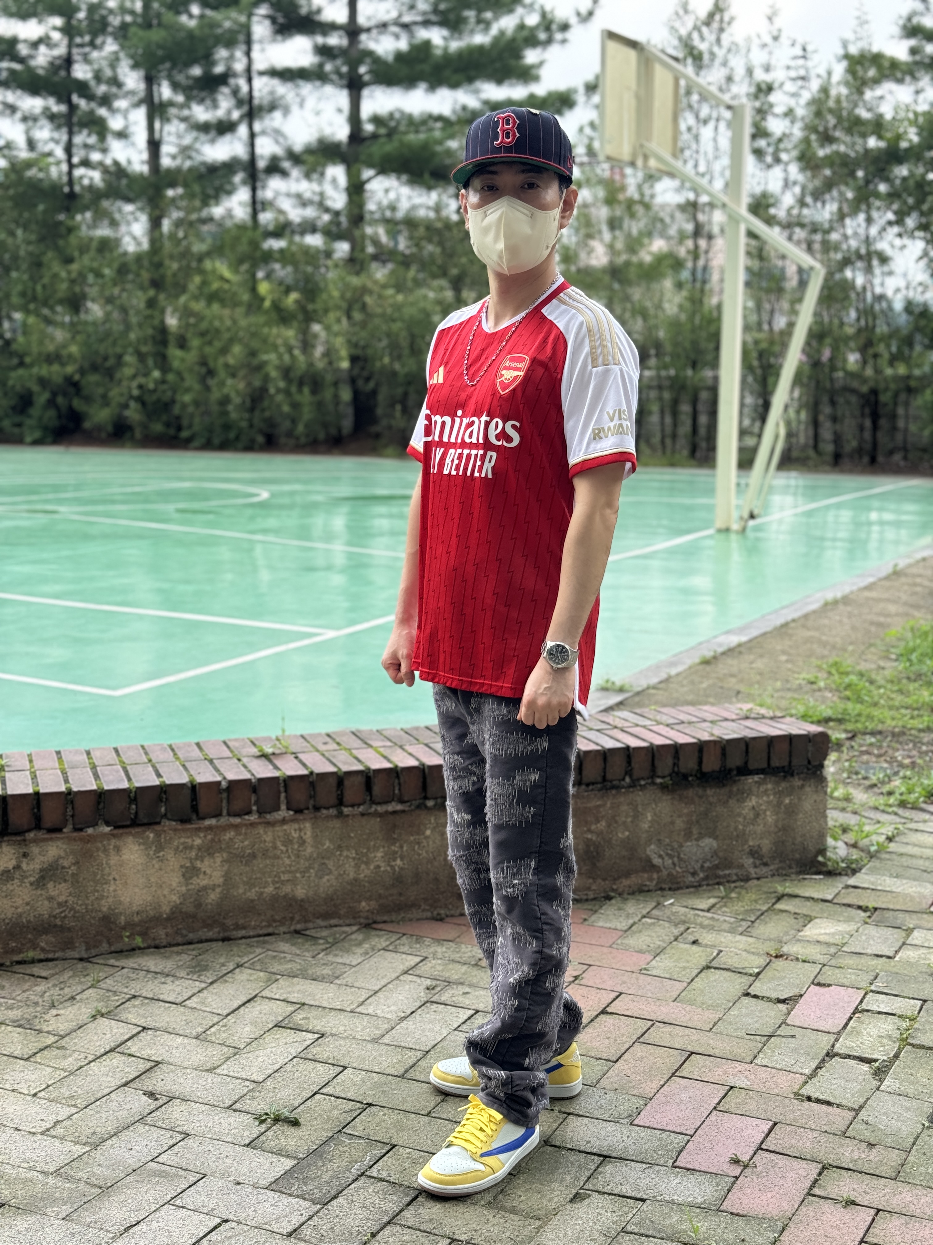 Adidas Arsenal 2023/24 Home Jersey Better Scarlet White - KR Sizing (Non Marking Ver.), (W) Jordan 1 x Travis Scott Retro Low OG SP Canary 착용 스타일