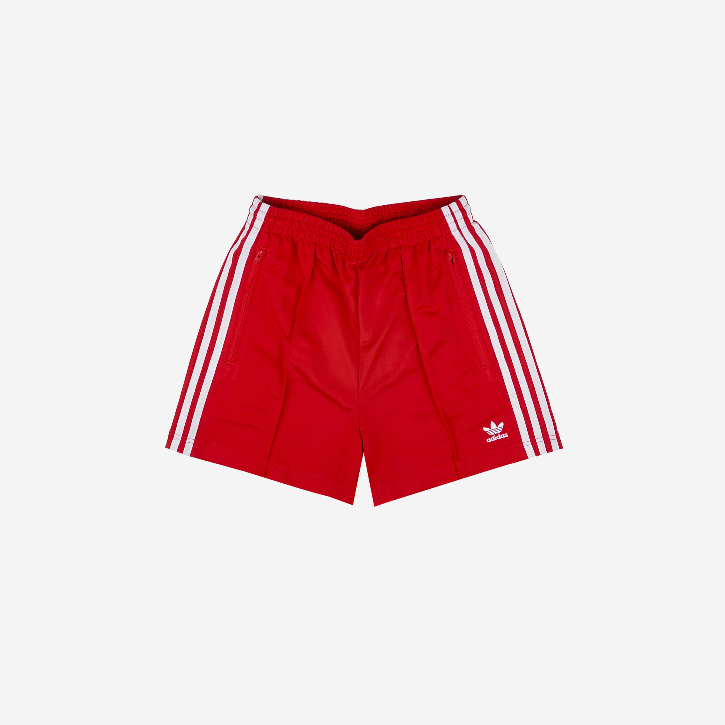 (W) 아디다스 파이어버드 쇼츠 베러 스칼렛 화이트 - KR 사이즈((W) Adidas Firebird Shorts Better Scarlet White - KR Sizing)