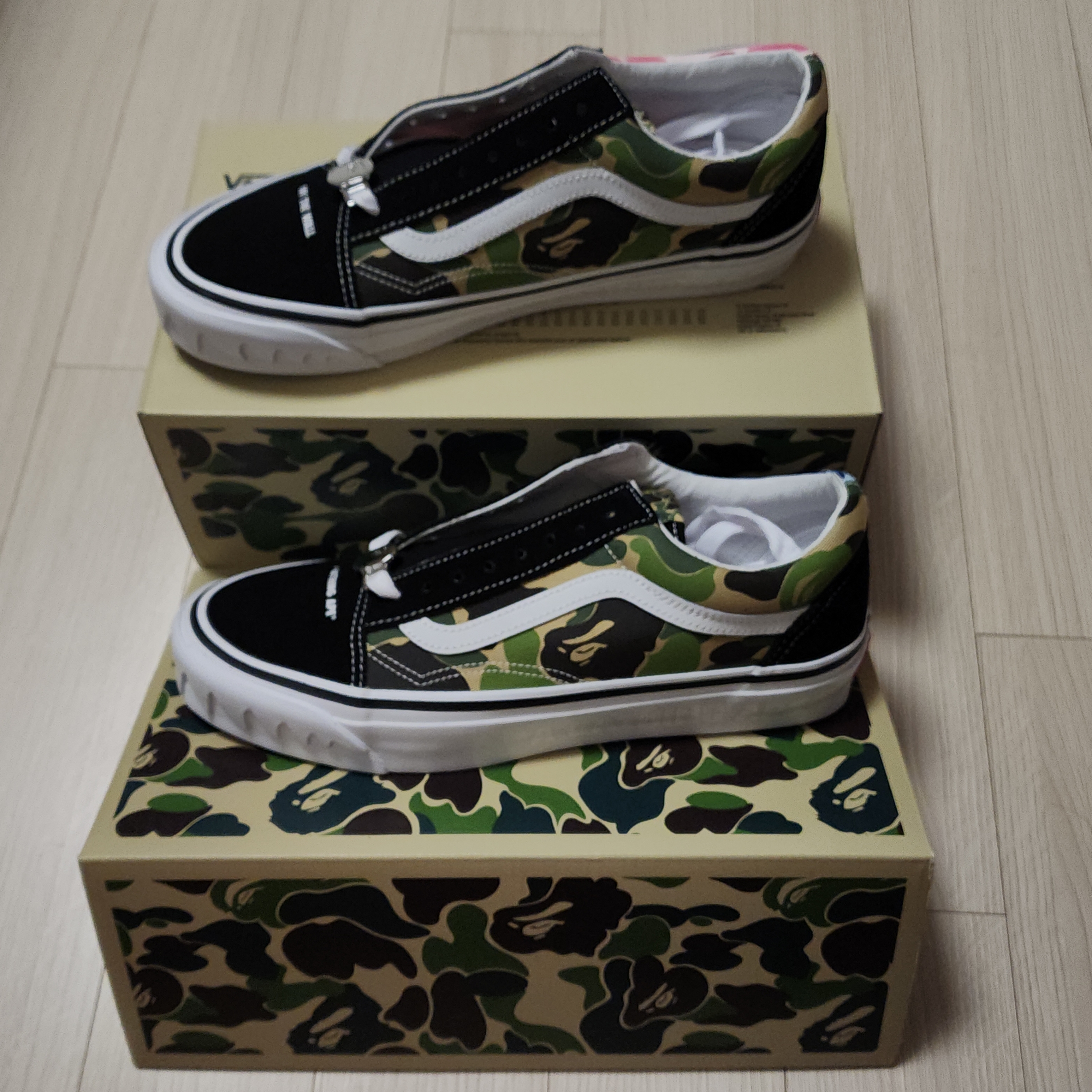Vans x BAPE Old Skool TB LX Black 착용 스타일 - 1