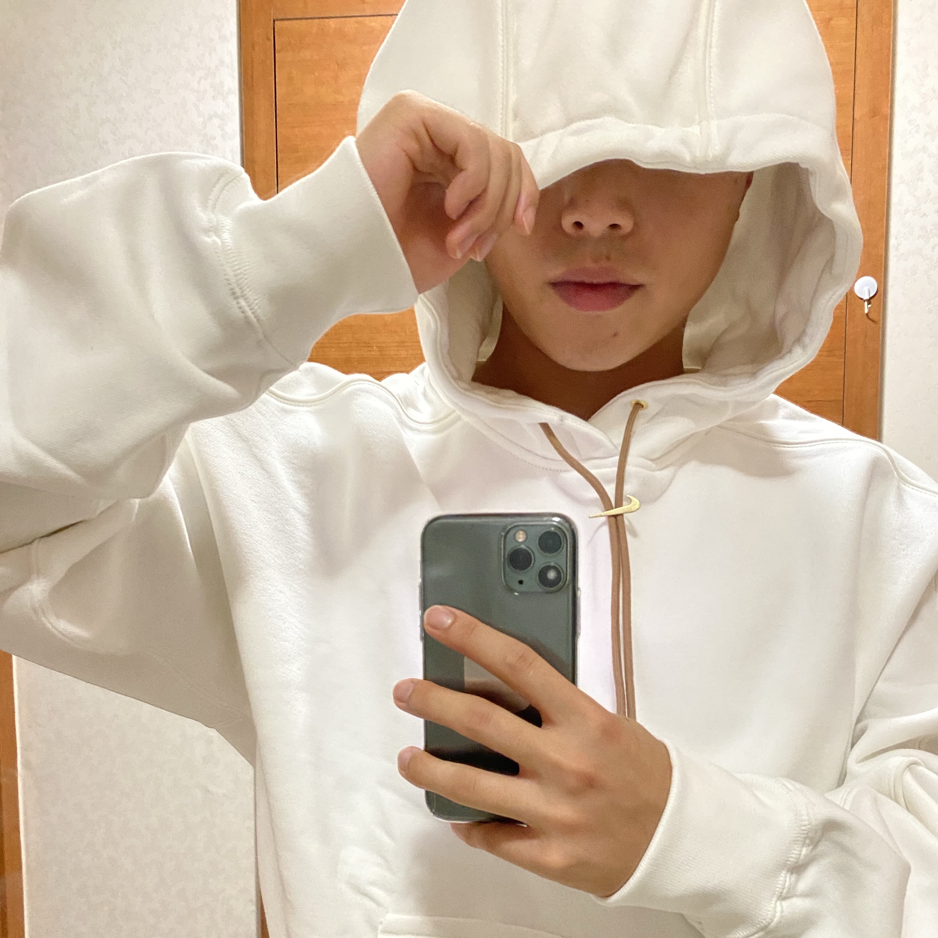 Nike x Jacquemus NRG Fleece Hoodie Sail - Asia 착용 스타일