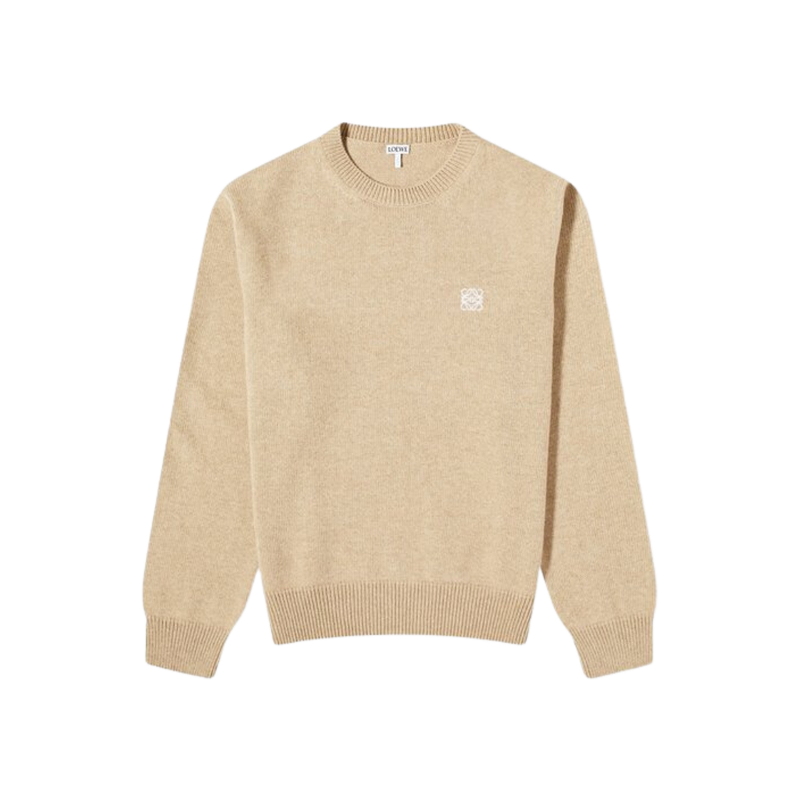 Loewe Sweater In Wool Beige Melange 상세 이미지 1