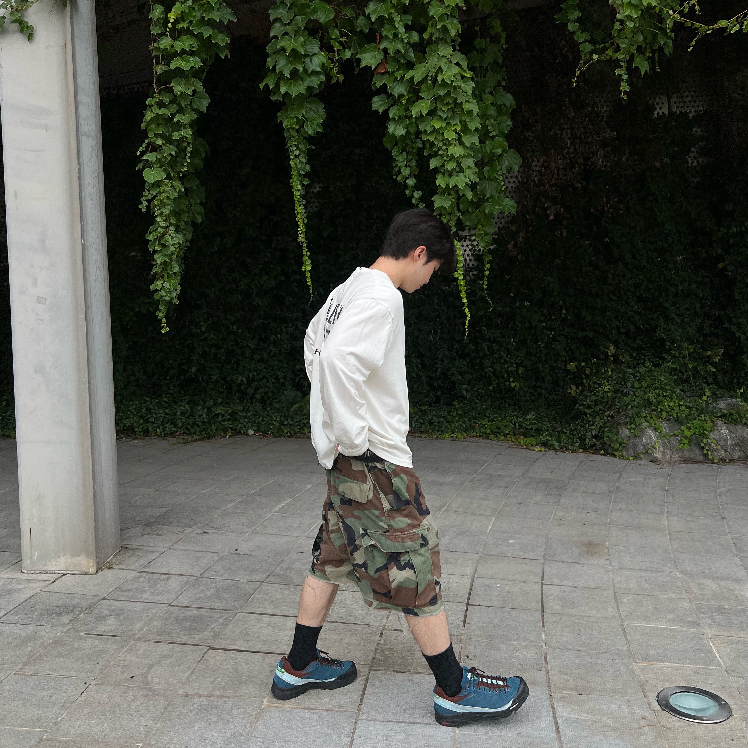 Salomon x The Broken Arm X-Desalpes GTX for TBA Blue 착용 스타일 - 1
