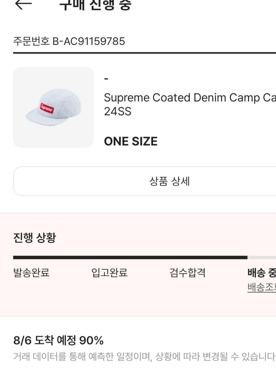 Supreme Coated Denim Camp Cap White - 24SS 착용 스타일 - 3