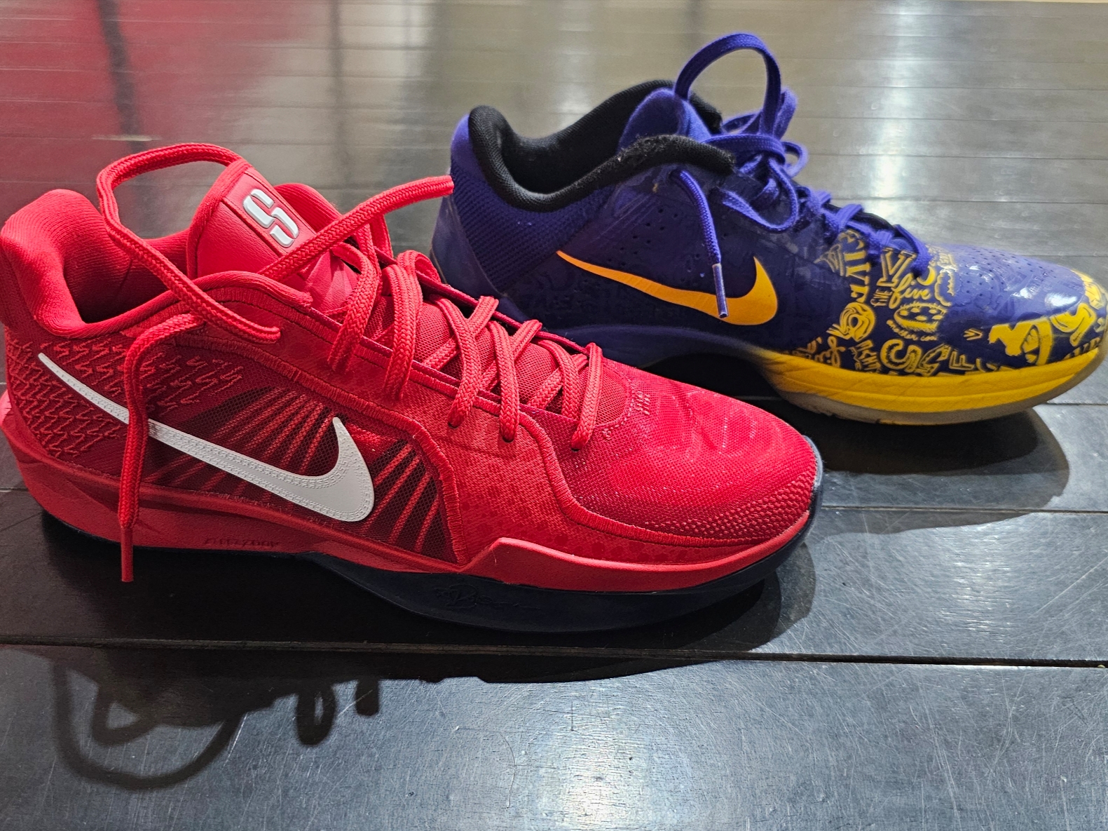 Nike Sabrina 2 EP Sport Red, Nike Kobe 5 Protro 5 Rings 착용 스타일