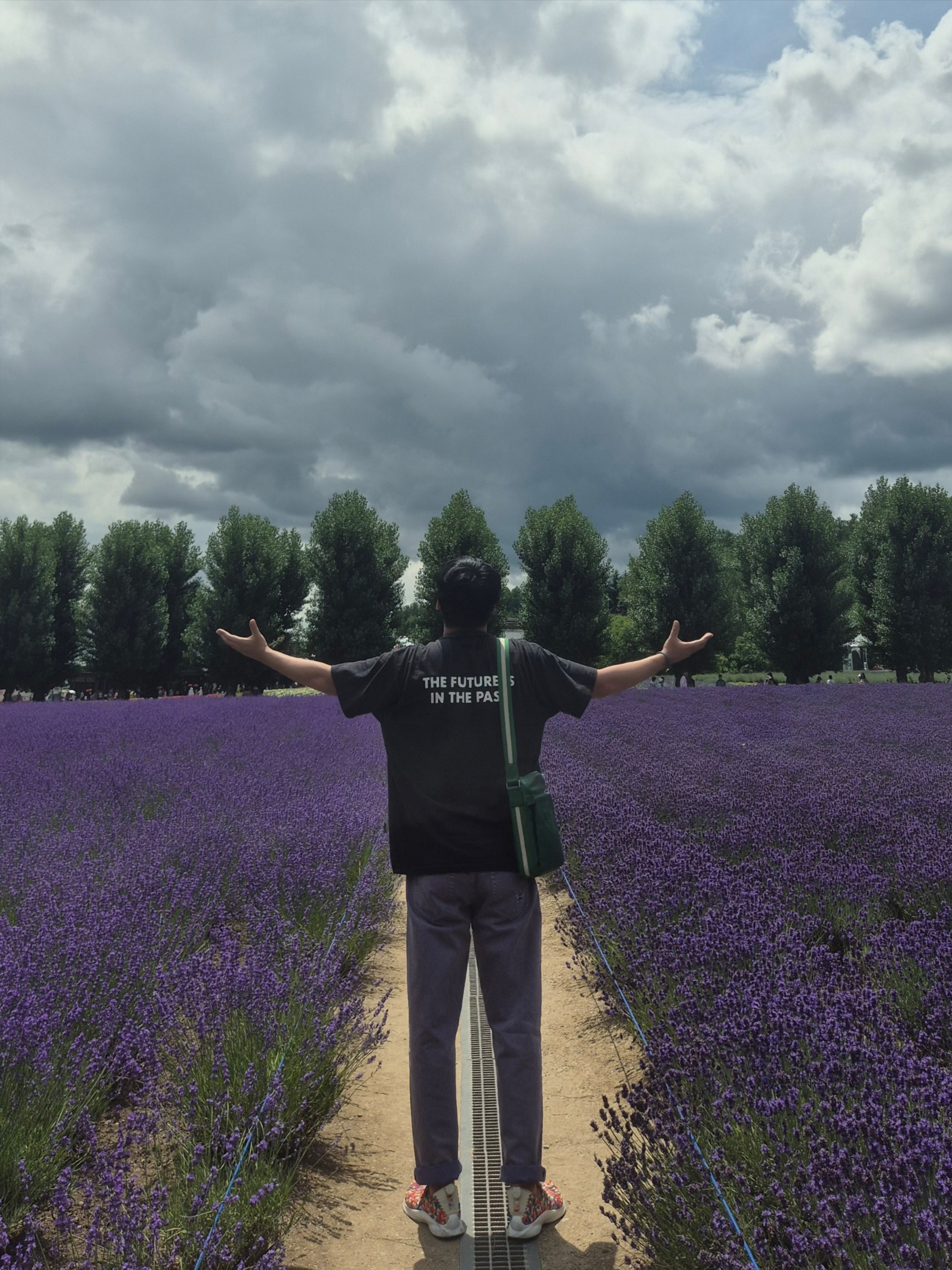 Supreme Regular Jean Lavender - 24SS, Human Made Graphic T-Shirt #05 Black 착용 스타일 - 1