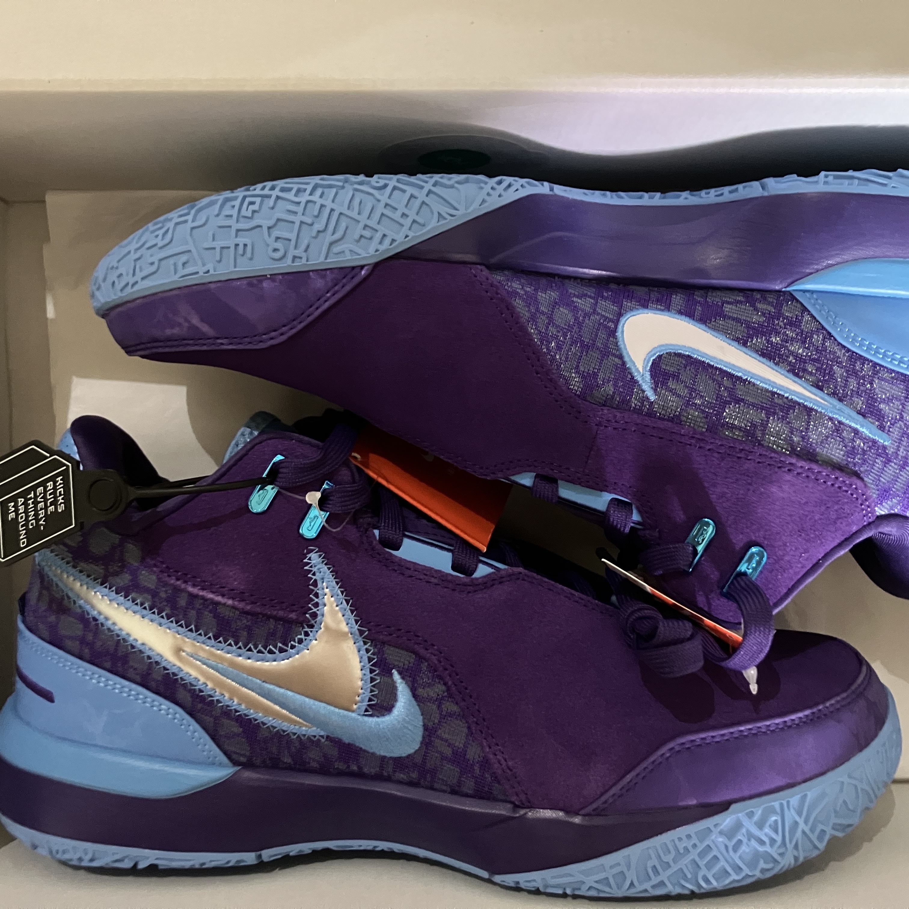 Nike LeBron NXXT Gen AMPD EP Field Purple Metalic Silver 착용 스타일 - 1